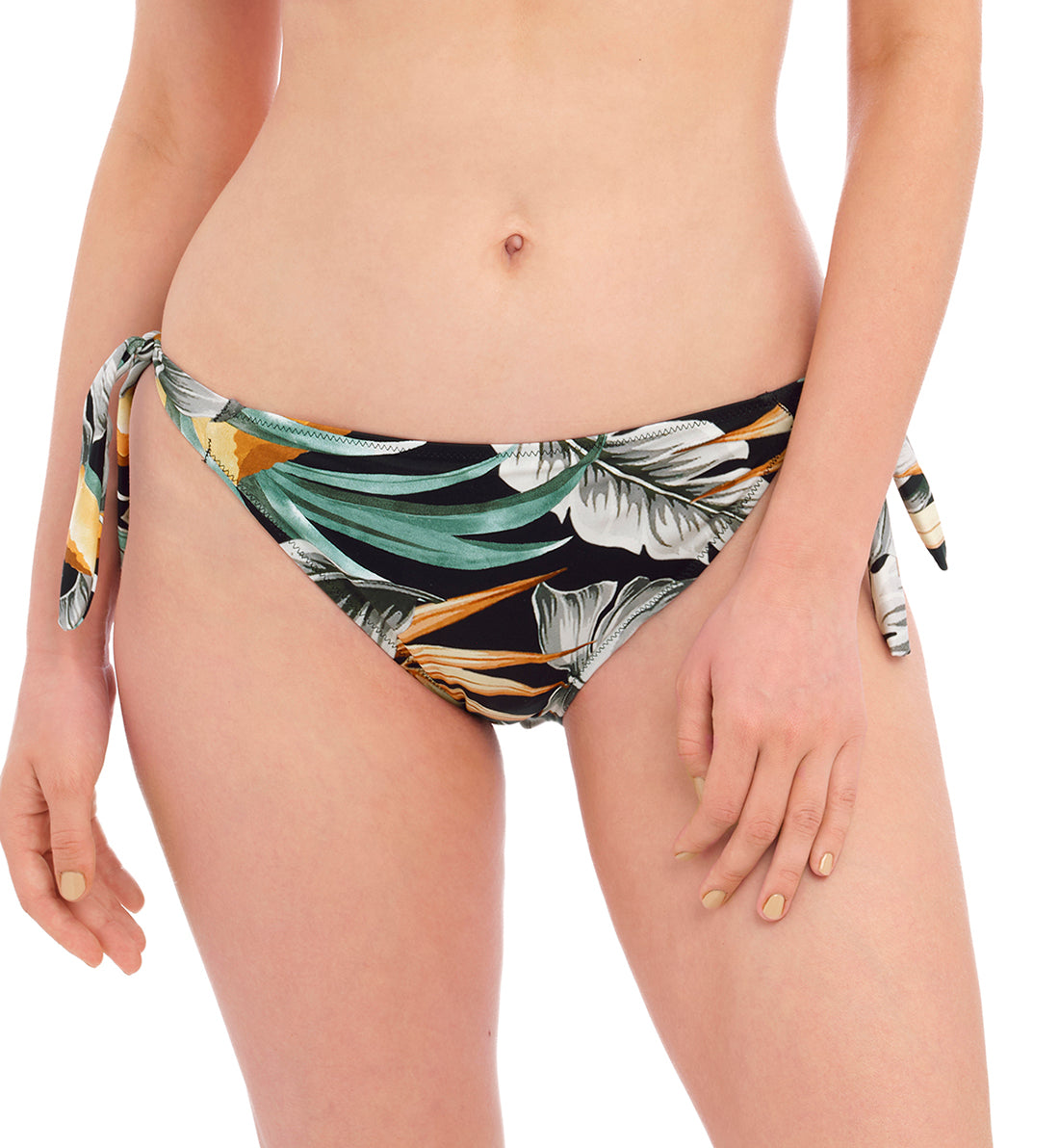 Fantasie Bamboo Grove Tie Side Swim Brief (501675),XS,Jet - Jet,XS