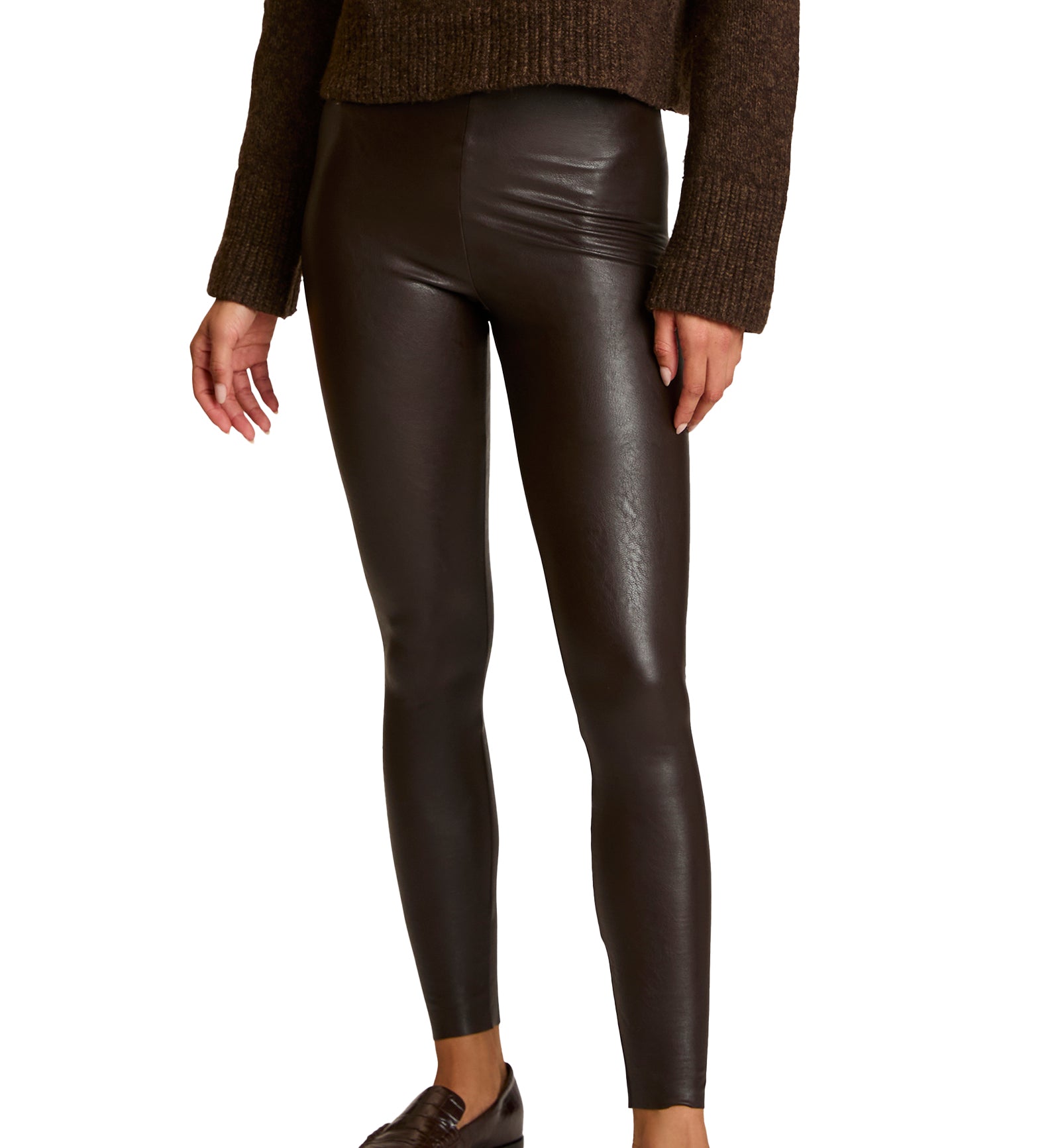 commando Faux Leather Legging (SLG06) - Espresso - Breakout Bras
