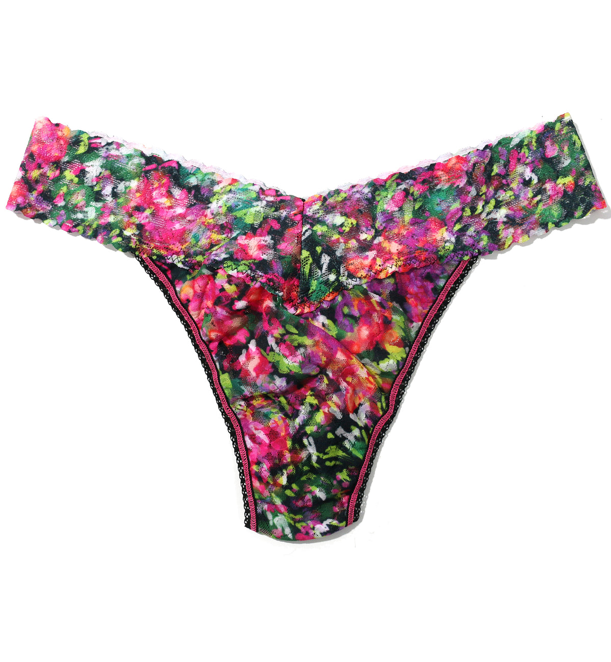 Hanky Panky Signature Lace Printed Original Rise Thong (PR4811P),Celebration - Celebration,One Size