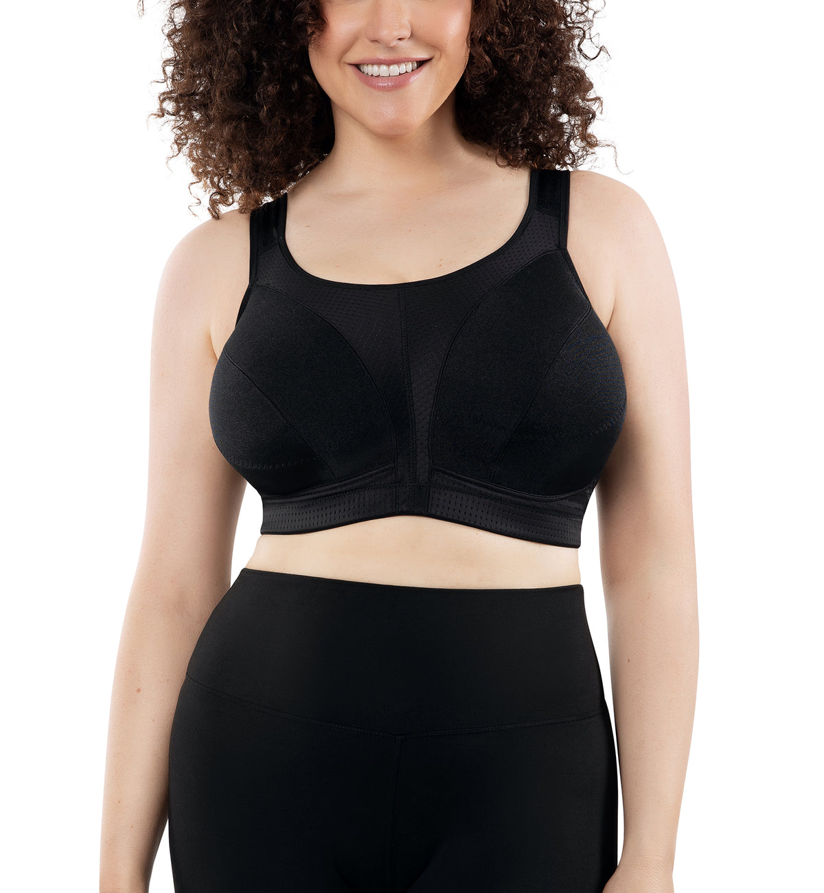Parfait Active Wire-free Sports Bra (P62121),30D,Black - Black,30D
