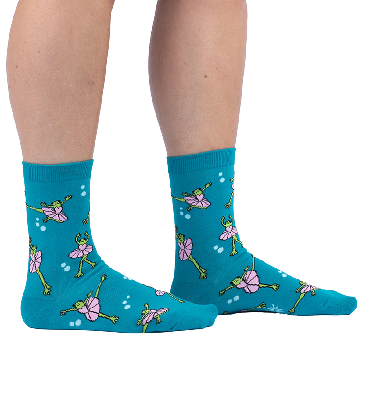 SOCK it to me Women's Crew Socks (W0544),Ballet Frogs - Ballet Frogs,One Size