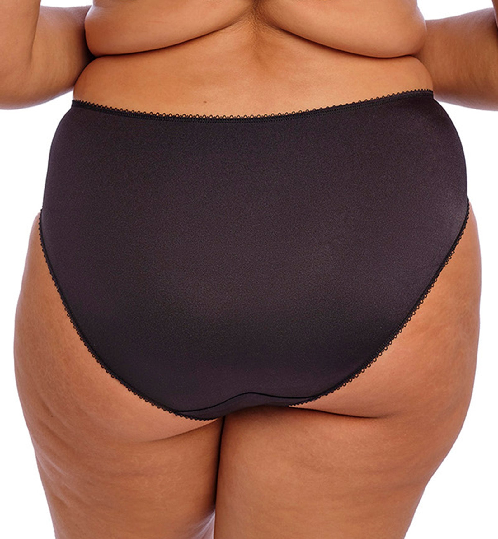 Elomi Cate Matching Embroidered Panty Brief (4035),Medium,Black - Black,Medium