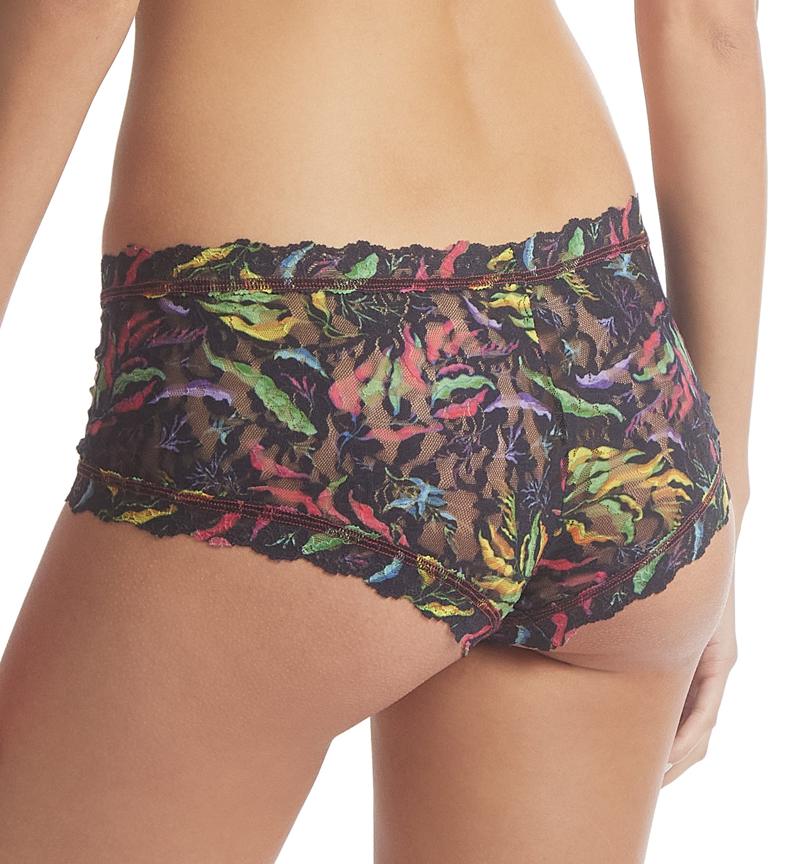 Hanky Panky Signature Lace Printed Boyshort (PR4812P),XS,Floating - Floating,XS