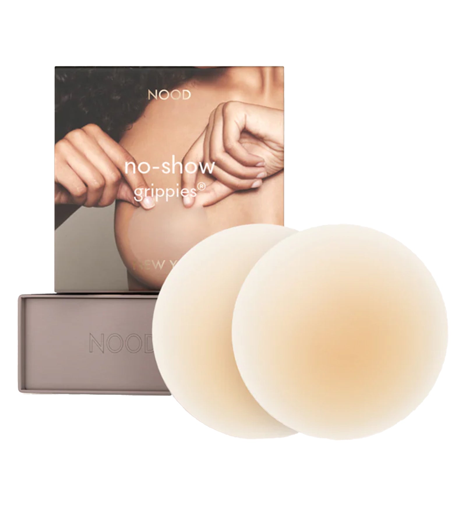 NOOD No-Show Grippies Non-Adhesive Reusable Nipple Covers (3 inch),No. 3 / Buff - Buff,3 INCH