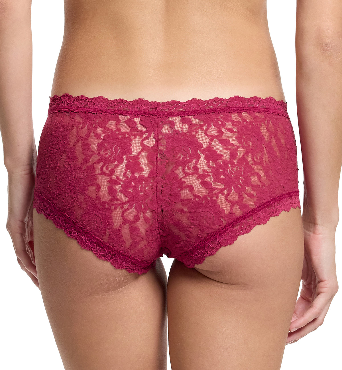 Hanky Panky Signature Lace Boyshort (4812P),XS,Merlot - Merlot,XS