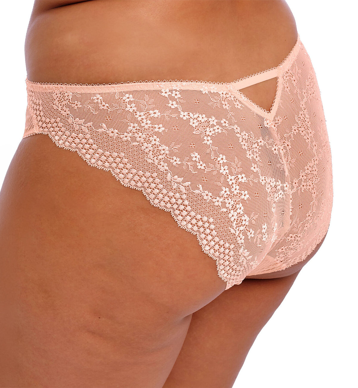 Elomi Charley Matching Stretch Lace Brazilian Brief (4385),Medium,Ballet Pink - Ballet Pink,Medium