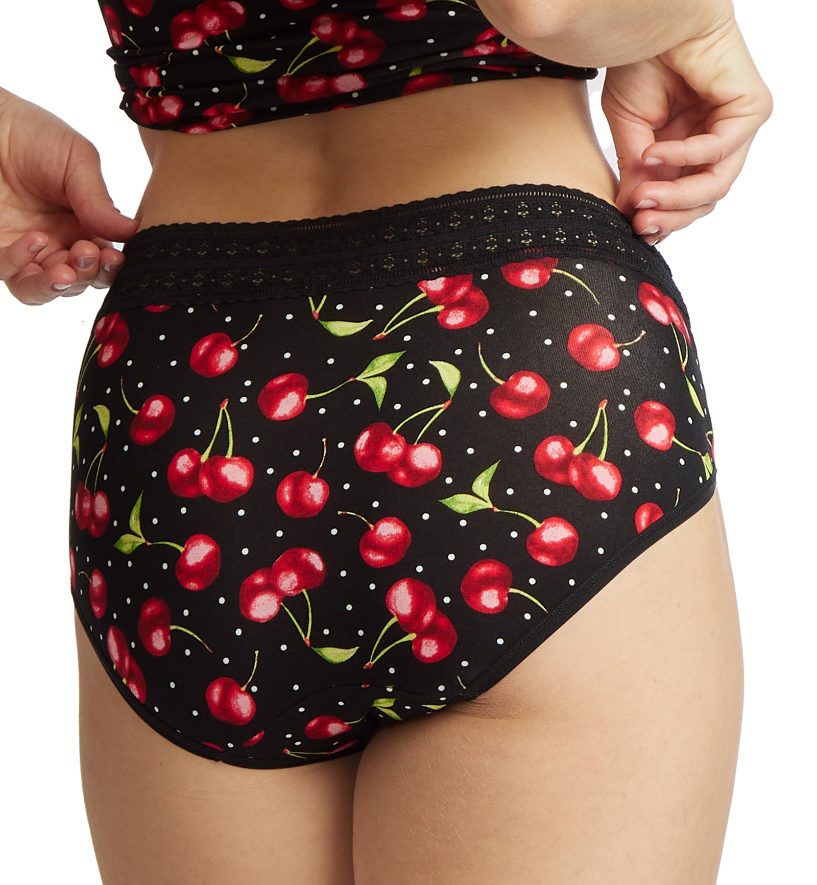 Hanky Panky DreamEase Printed French Brief (PR682464),Small,Cherry Bomb - Cherry Bomb,Small