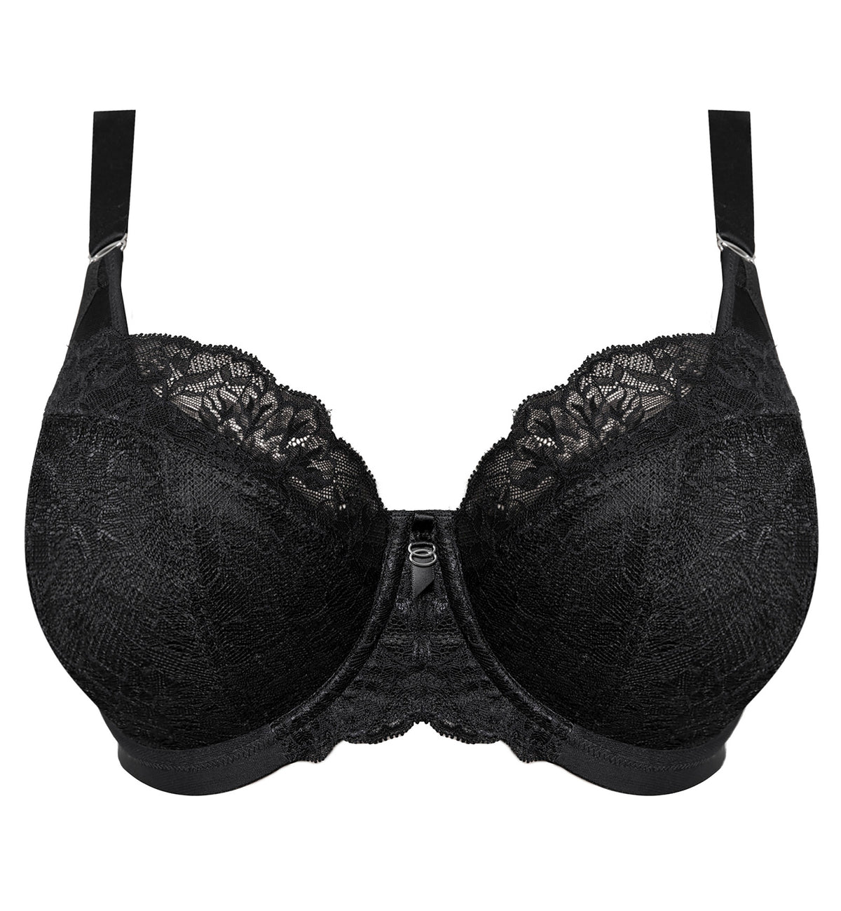 Elomi Brianna Padded Half Cup Underwire Bra (8081),32GG,Black - Black,32GG