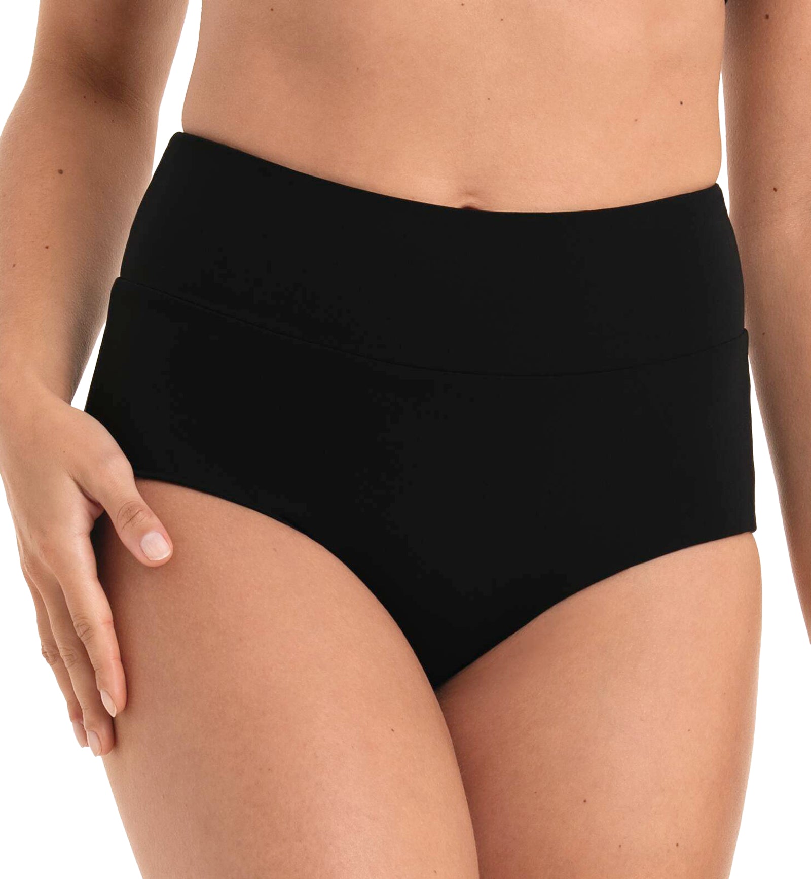 Rosa Faia Pure Flip Marcella Reversible Swim Bottom (8746-0),XS,Black/Brown - Black/Brown,XS