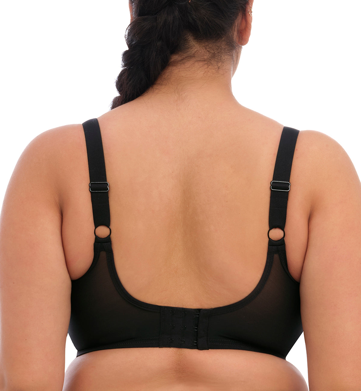 Elomi Smooth Unlined Underwire Molded Bra (4301),32GG,Black - Black,32GG