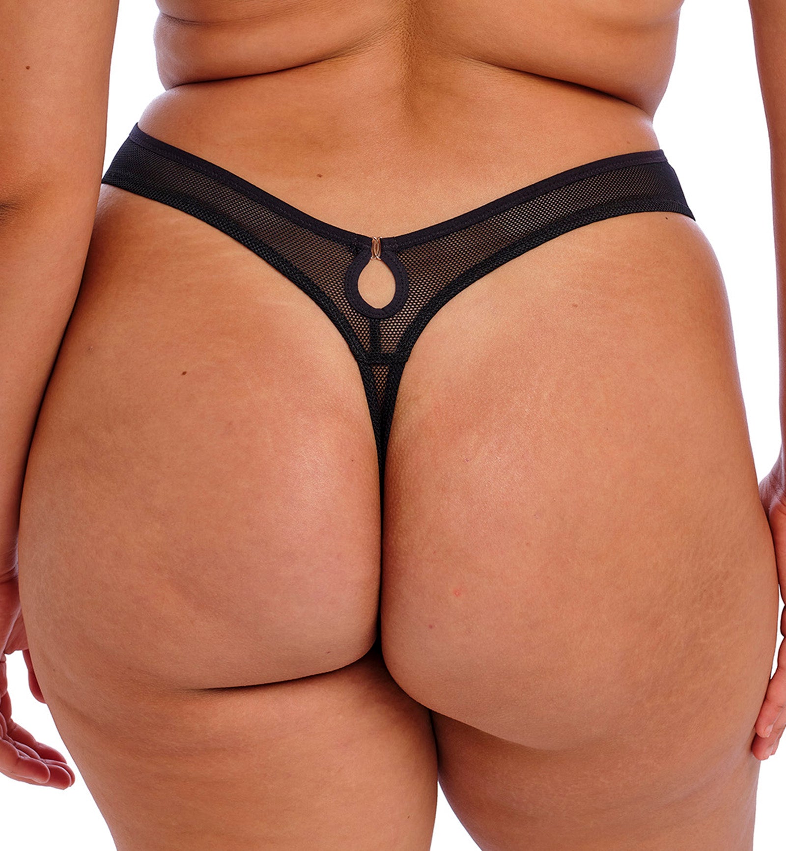 Elomi Kintai Thong (301270),Medium,Black - Black,Medium