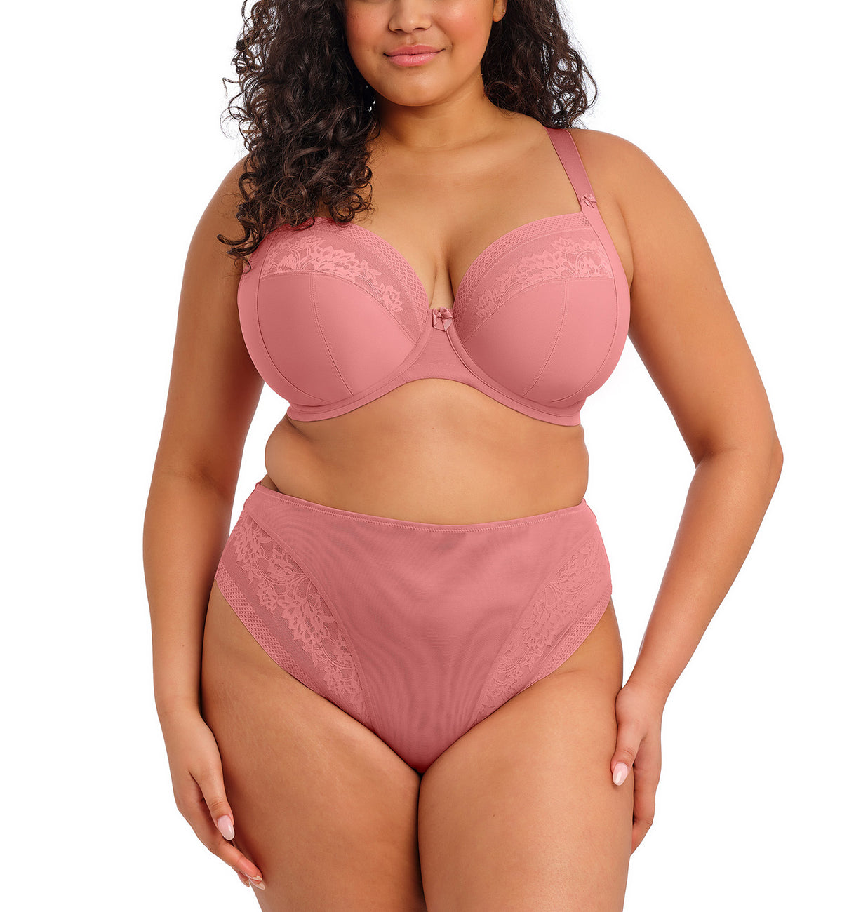 Elomi Nerina Matching High Leg Brief (302753),Small,Dusty Rose - Dusty Rose,Small