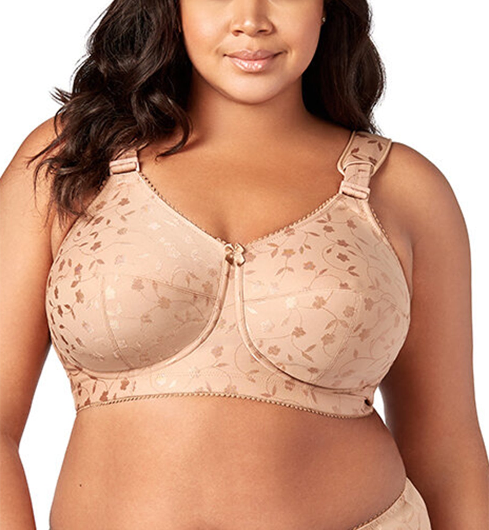 Elila Sidney Jacquard Full Support Softcup (1305),34O,Mocha - Mocha,34O