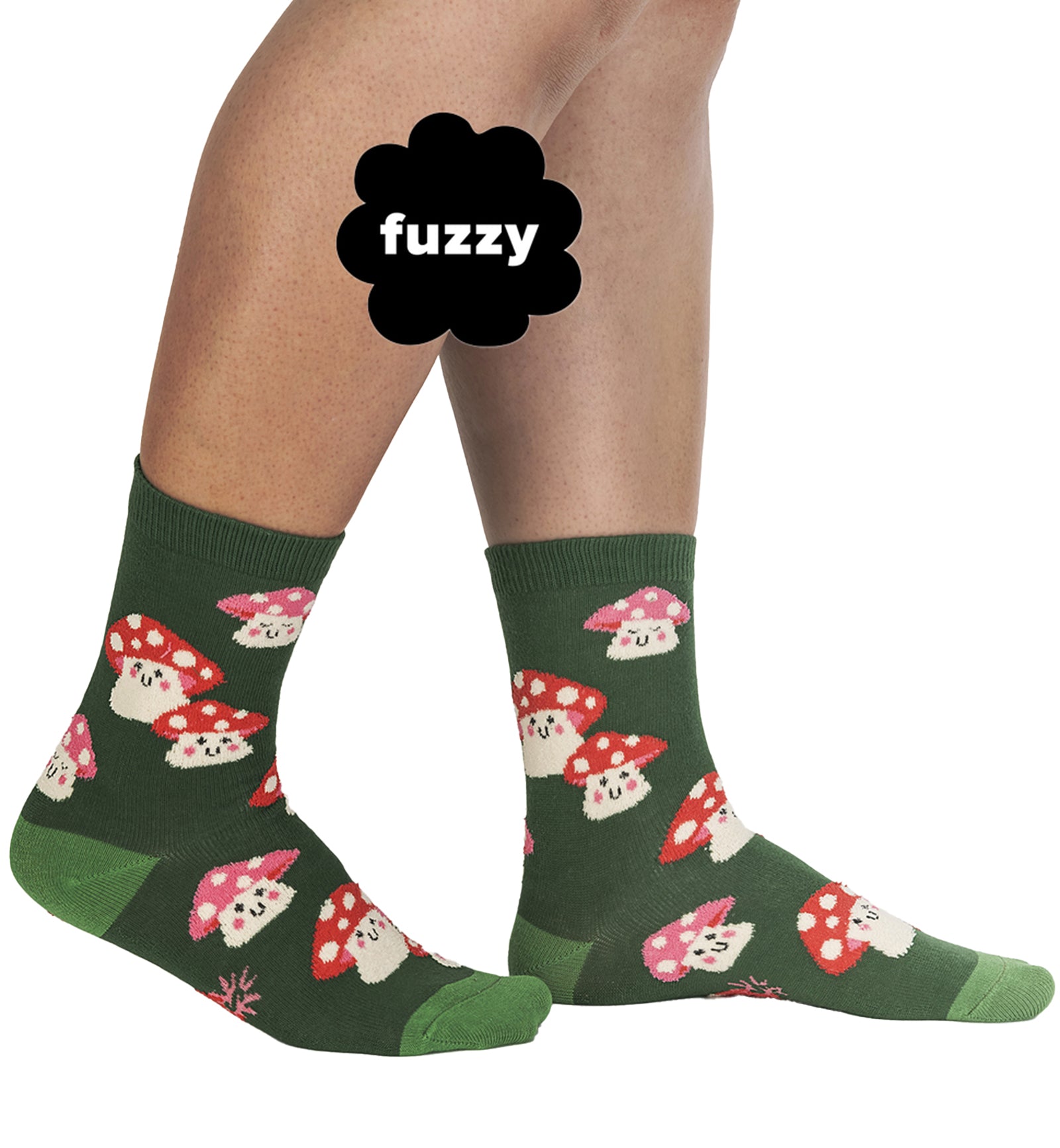 SOCK it to me Women's Crew Socks (W0455),Mellow Mushrooms - Mellow Mushrooms,One Size