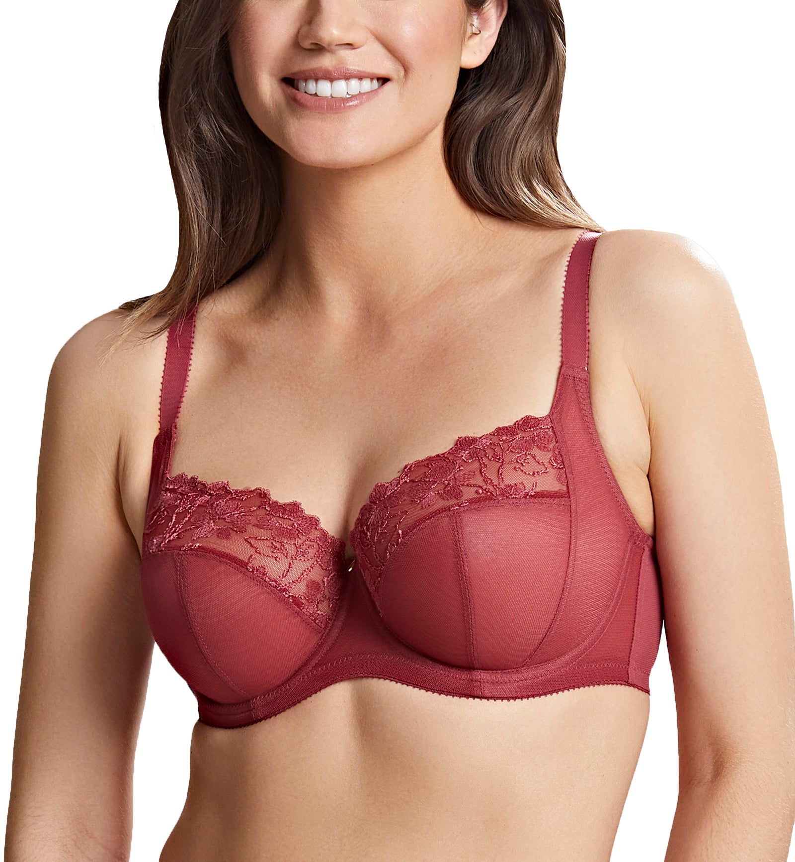 Panache Emilia Full Cup Underwire Bra (10445),30G,Mineral Red - Mineral Red,30G