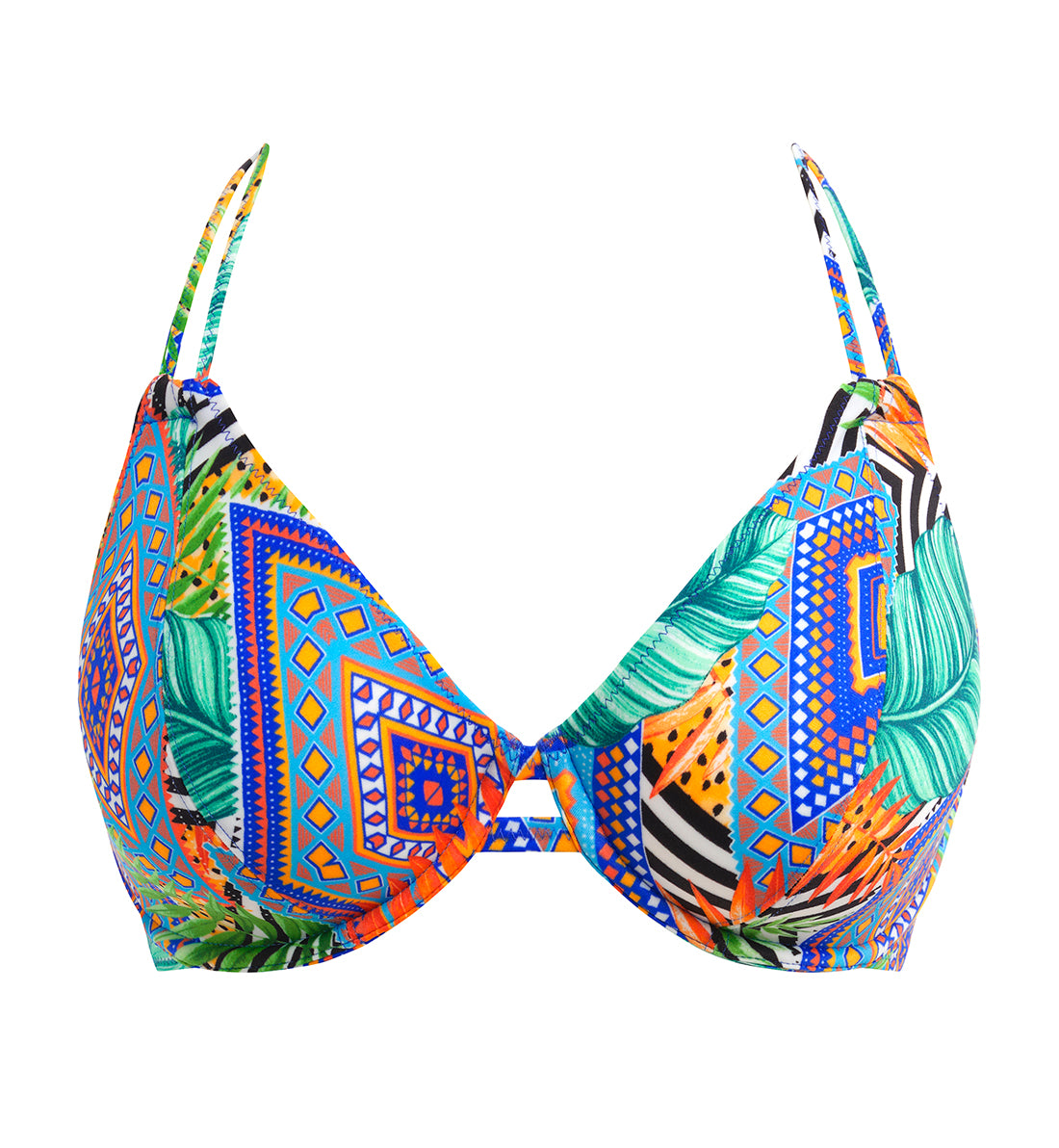 Freya Cala Palma Underwire Halter Bikini Top (202404),30DD,Multi - Multi,30DD