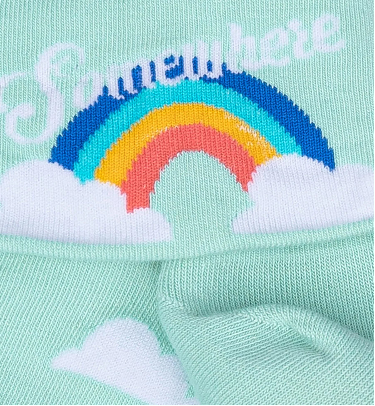 SOCK it to me 2-Way Turn Cuff Crew Socks (Q0014),Somewhere Over the Rainbow - Somewhere Over the Rainbow,One Size