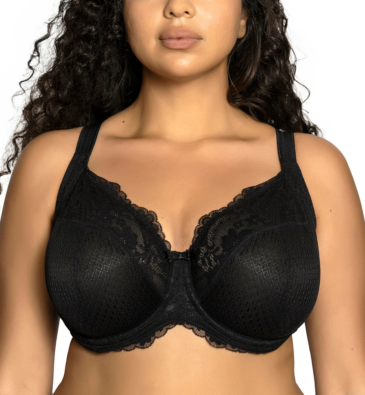 Parfait Amalie Lace Unlined Underwire Bra (P6800),30D,Black - Black,30D