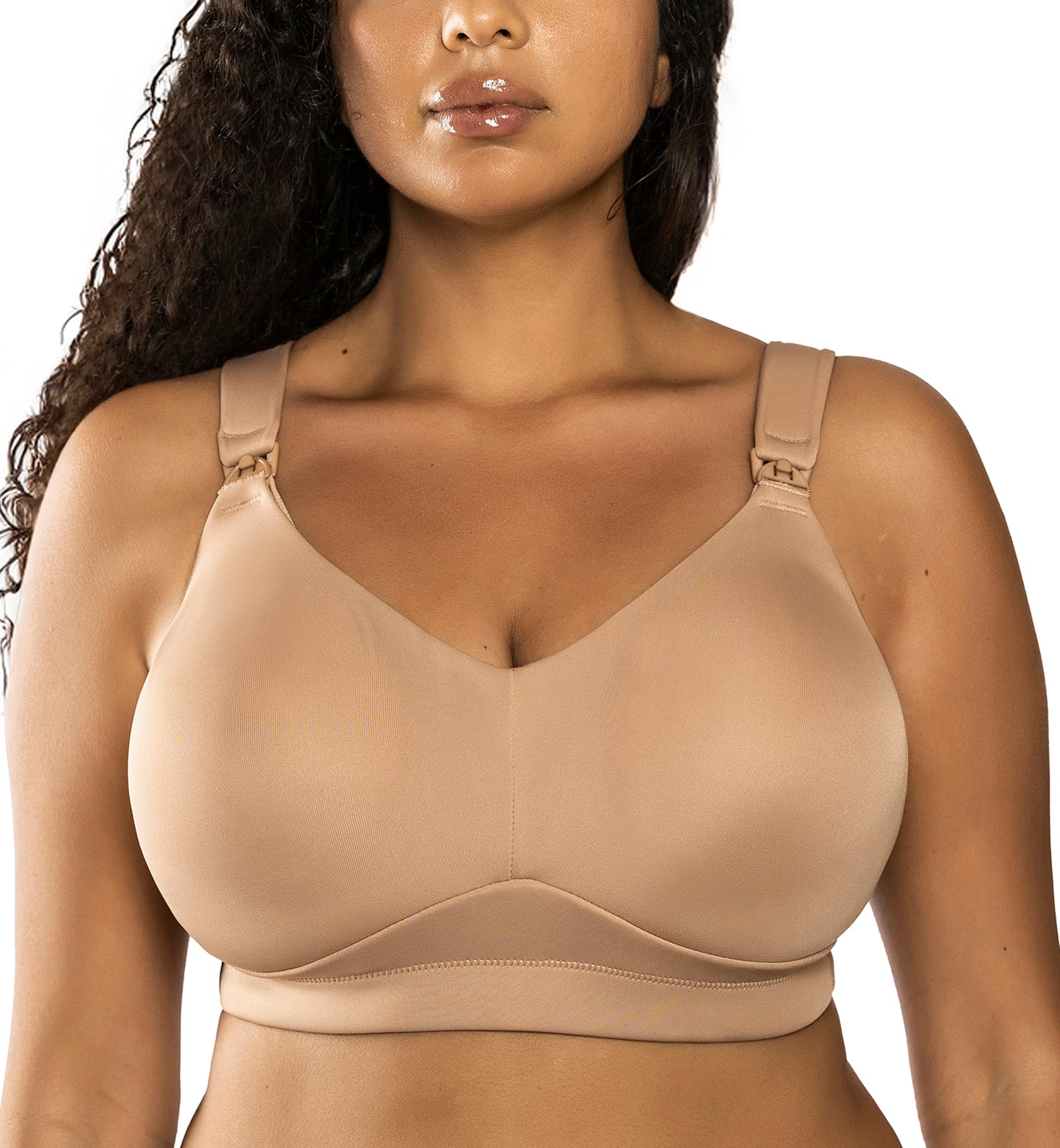 Parfait Holly Seamless Wire-Free Nursing Bra (NB501),S,Warm Sand - Warm Sand,Small