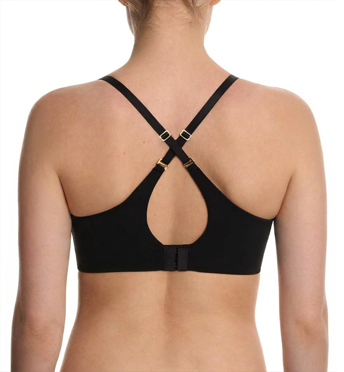 Natori Cloud Comfort Convertible Back Smoothing Wireless Bra (733338),30B,Black - Black,30B