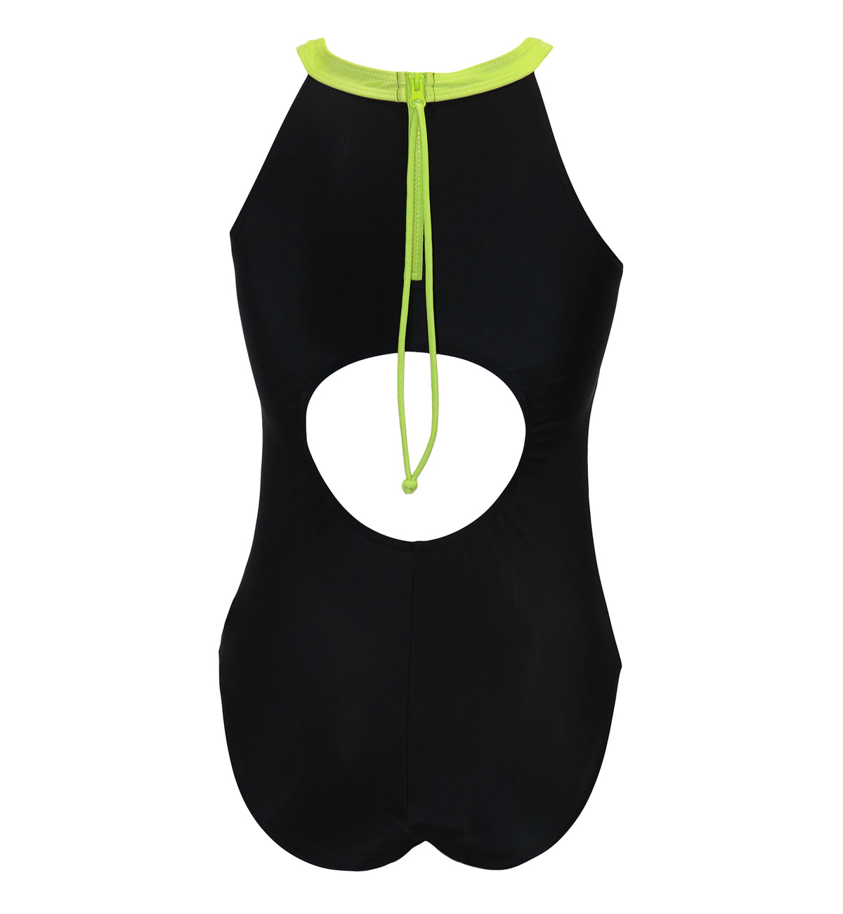 Pour Moi Energy Chlorine Resistant High Leg Swimsuit (1440),Small,Black/Lime - Black/Lime,Small