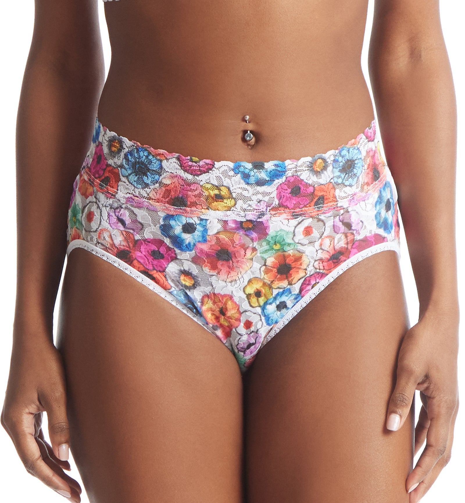 Hanky Panky Signature Lace Printed French Brief (PR461),Small,Linger Awhile - Linger Awhile,Small