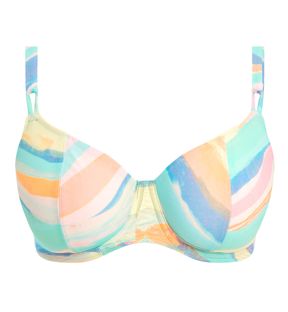 Freya Summer Reef Plunge Underwire Bikini Top (204802),28FF,Aqua - Aqua,28FF
