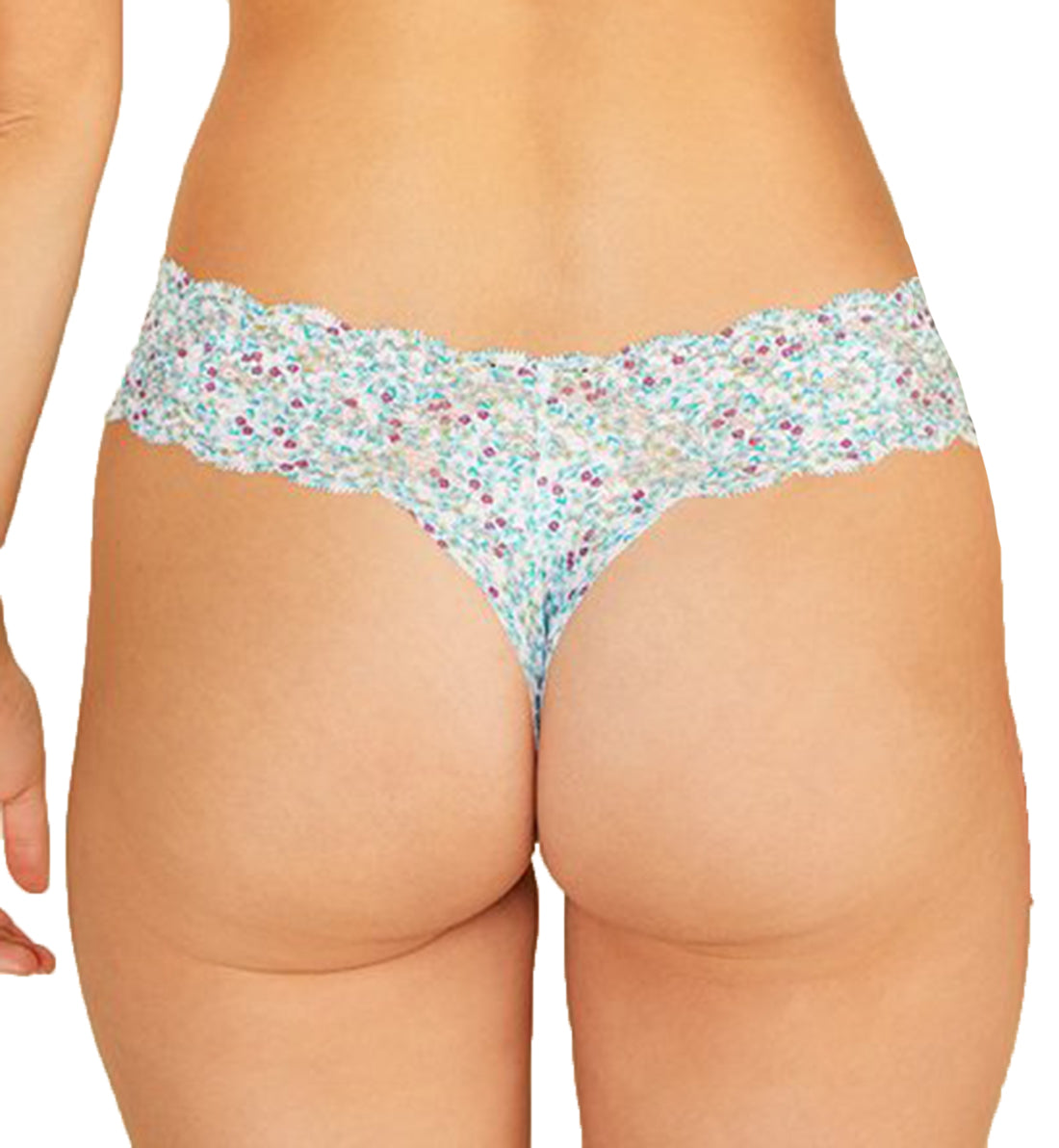 Cosabella Never Say Never Printed Cutie Thong (NEVEP0321),Floral Blu Venezia - Floral Blu Venezia,One Size