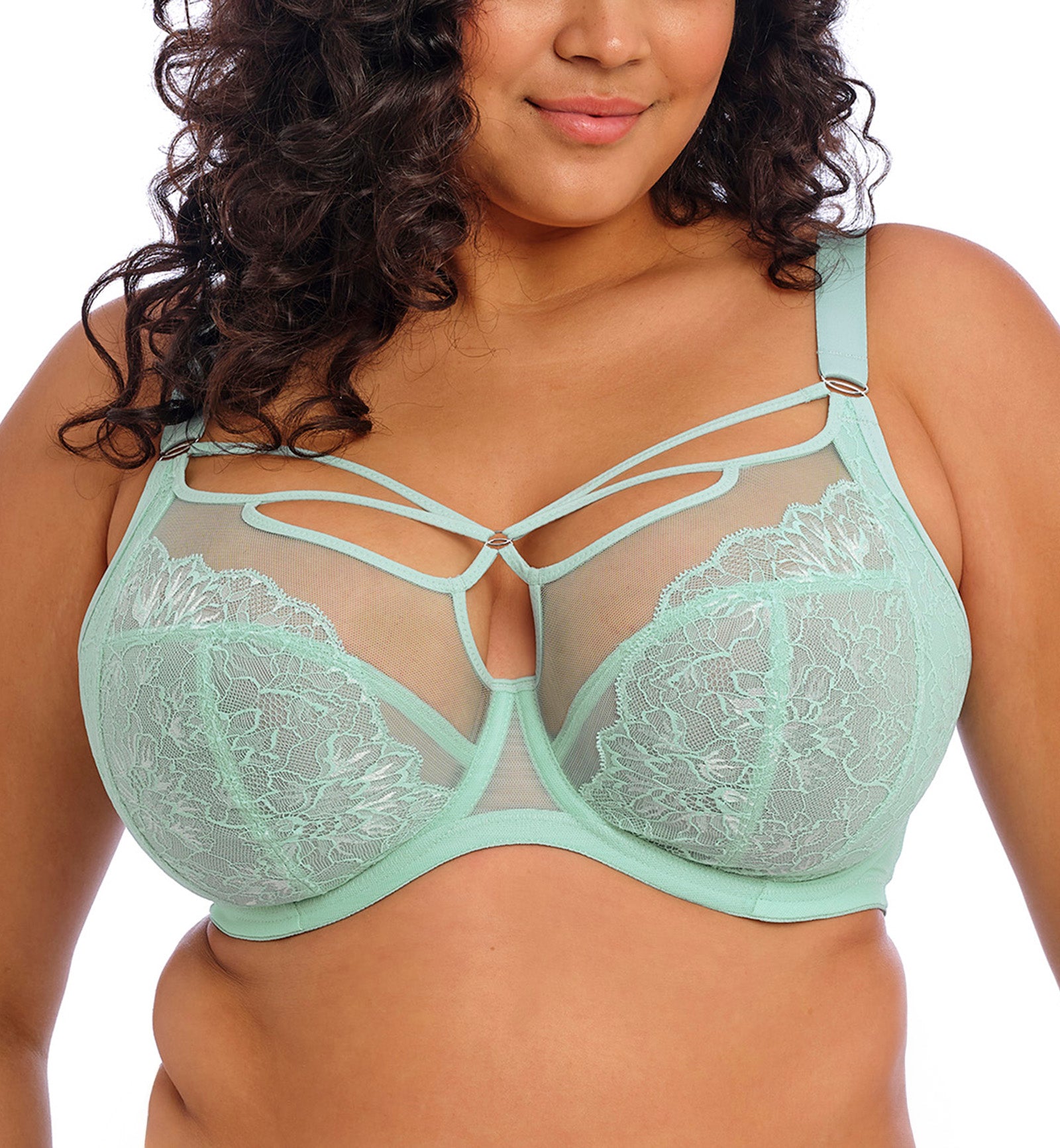 Elomi Brianna Plunge Underwire Bra (8080),32HH,Frozen - Frozen,32HH