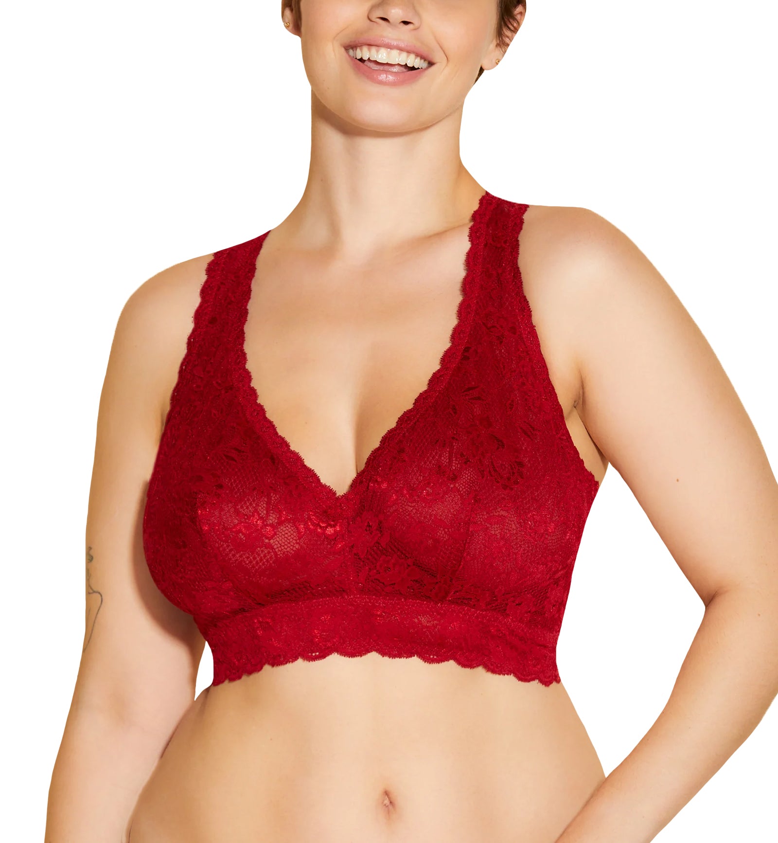 Cosabella NSN SUPER CURVY Racie Racerback Bralette (NEVER1365),XS,Sindoor Red - Sindoor Red,XS
