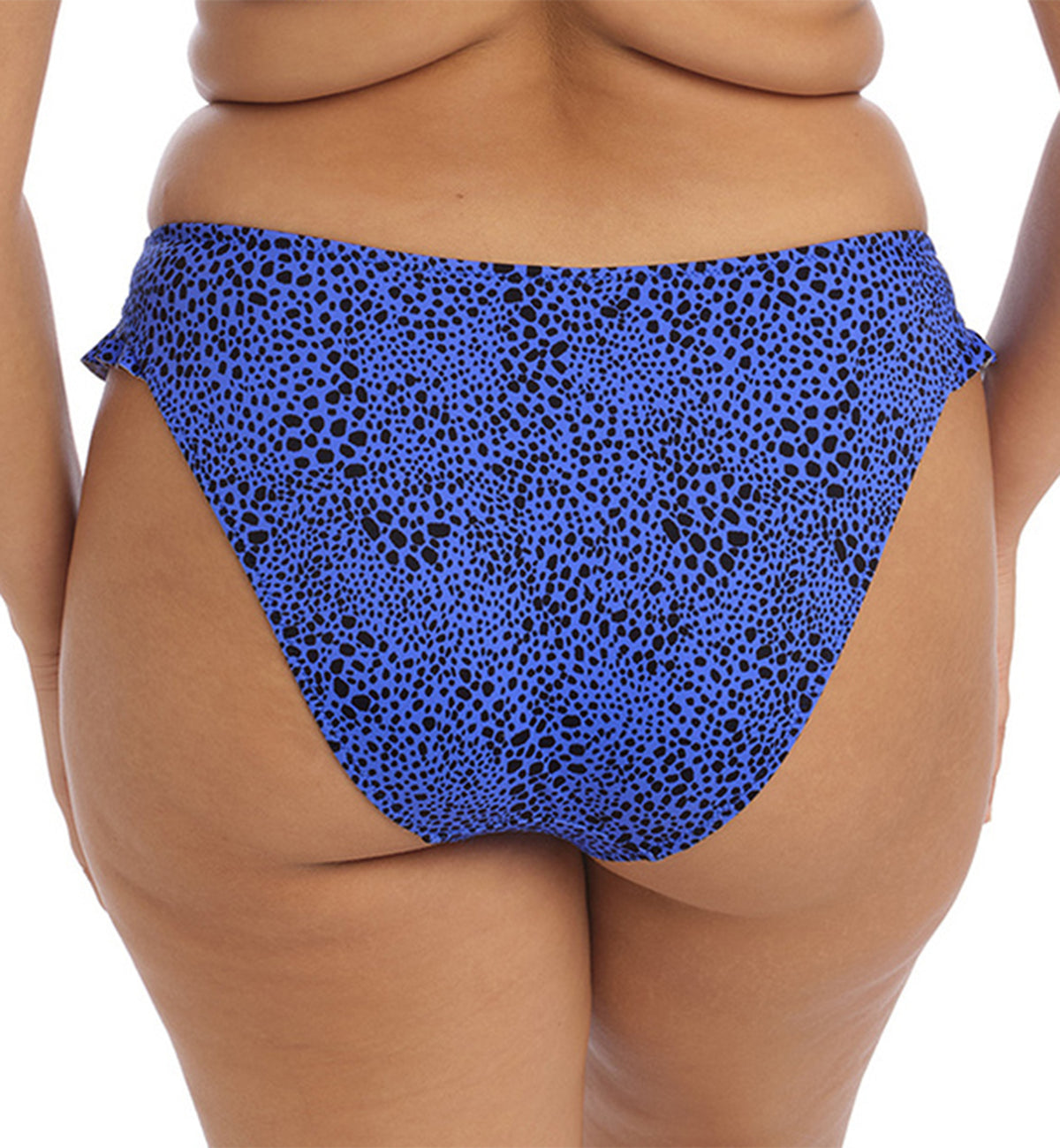 Elomi Pebble Cove High Leg Frill Swim Brief (ES801185),UK 16,Blue - Blue,UK 16