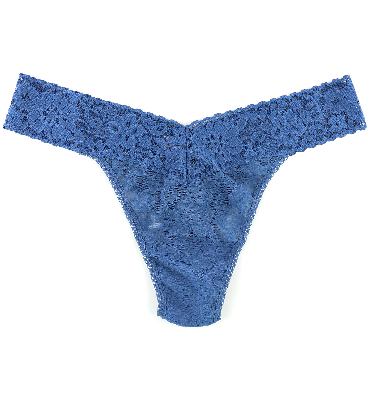 Hanky Panky Daily Lace Original Rise Thong (771101P),Storm Cloud Blue - Storm Cloud Blue,One Size