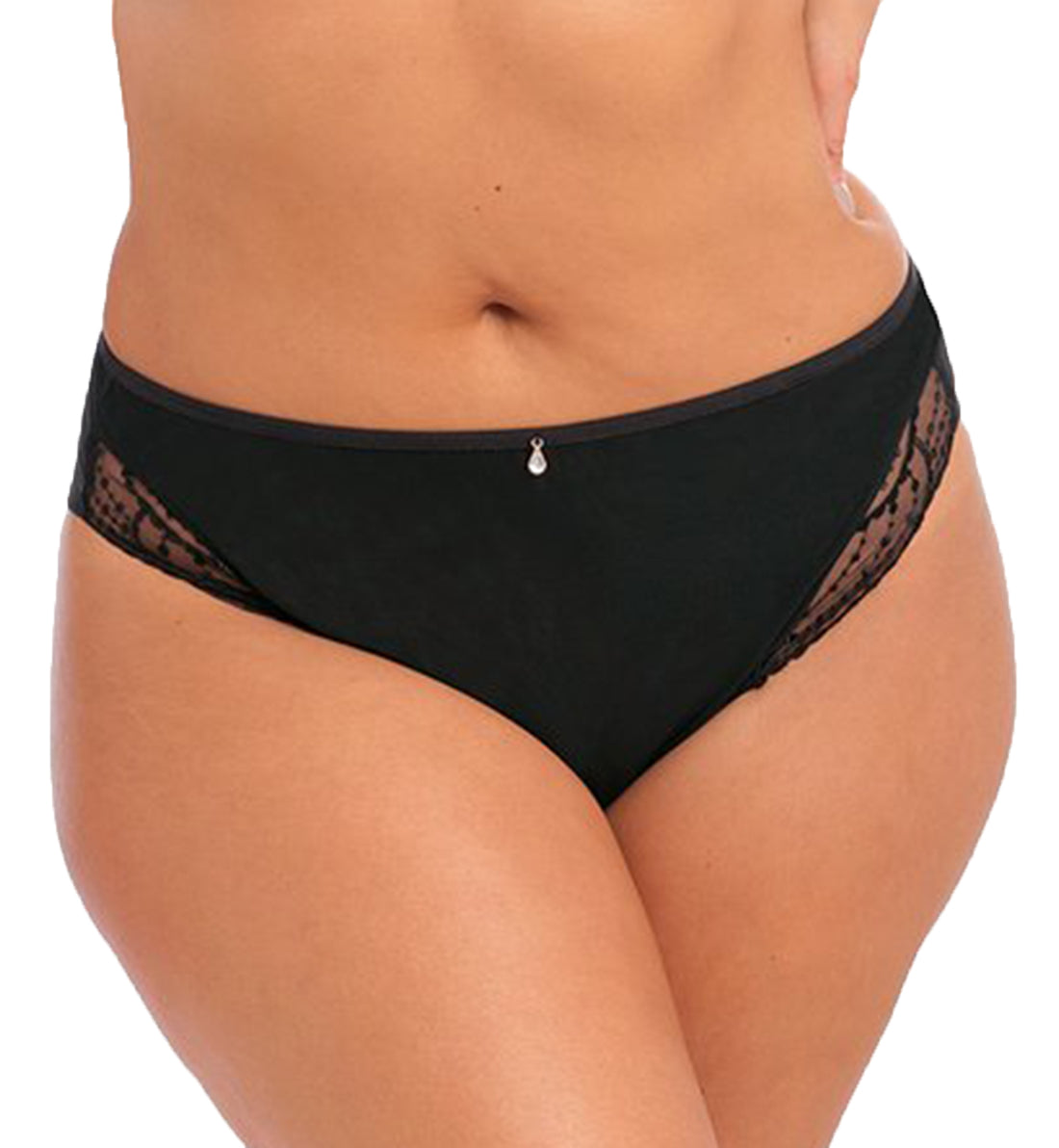 Elomi Priya Brazilian Panty (4557),Medium,Black - Black,Medium
