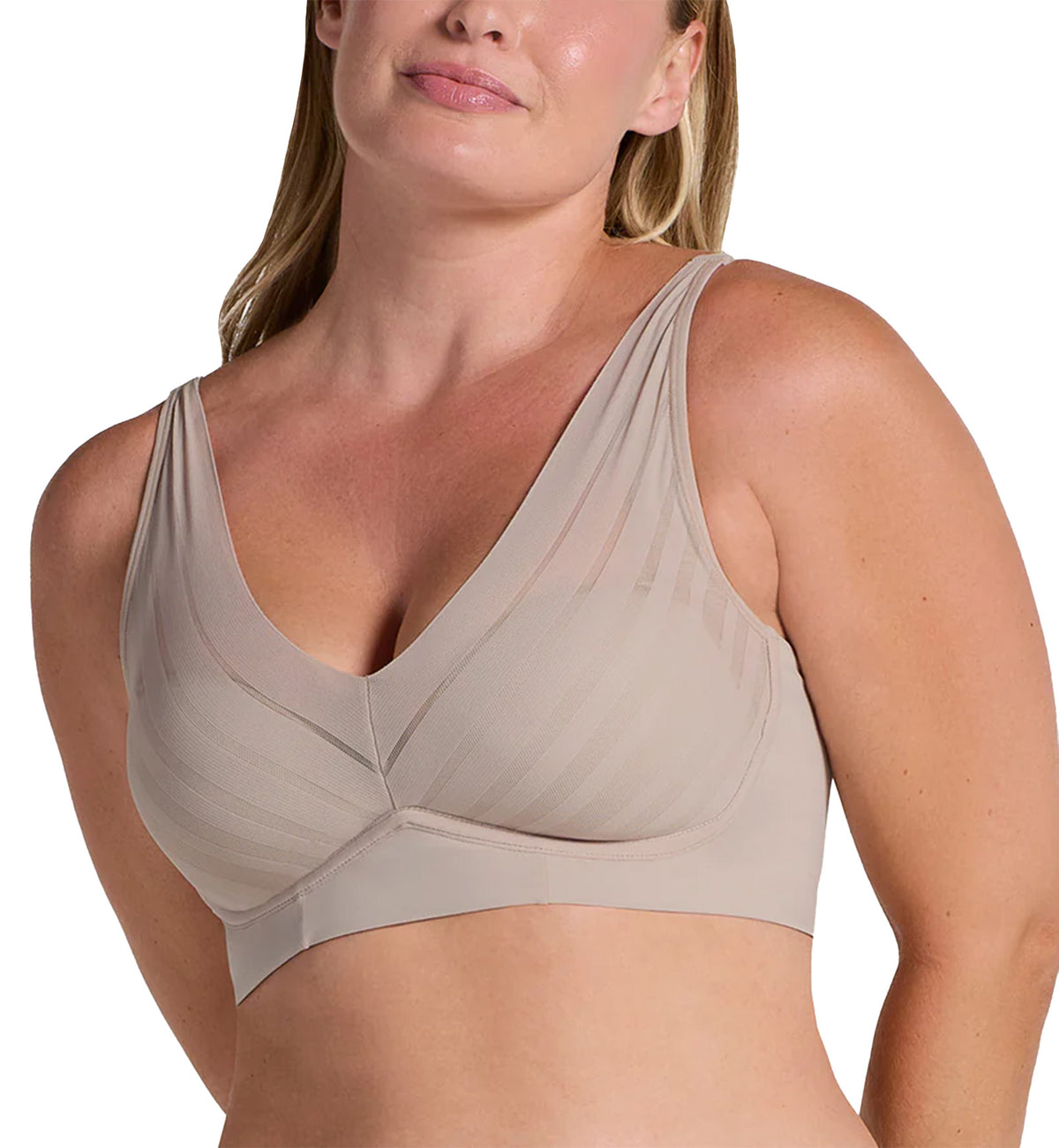 Leonisa Daily Lace Wireless Support Bra (091174),Small,Nude - Nude,Small