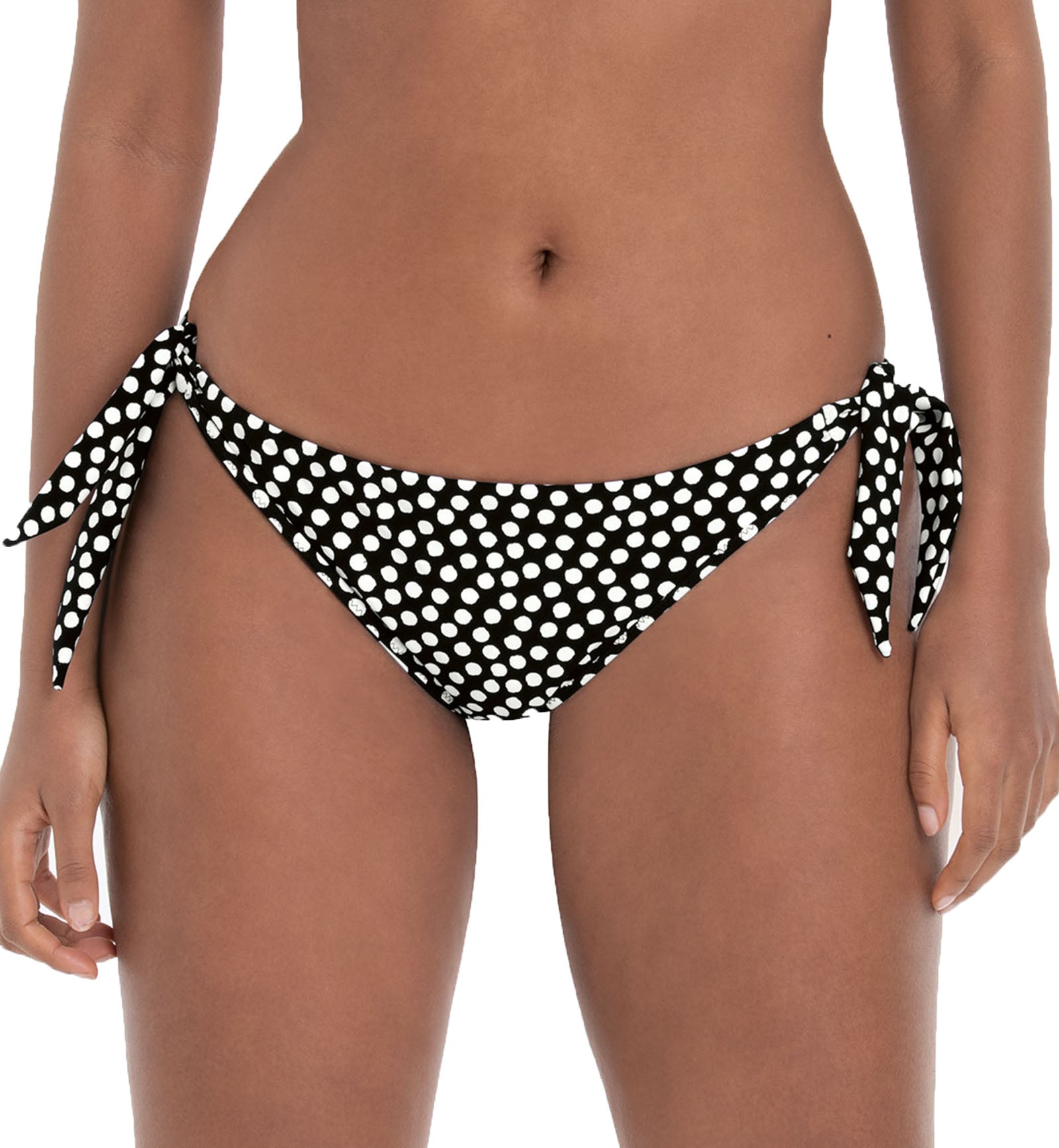 Anita Summer Dot Mimi Reversible Tie Side Swim Bottom (8790-0),Small,Black/White - Black/White,Small