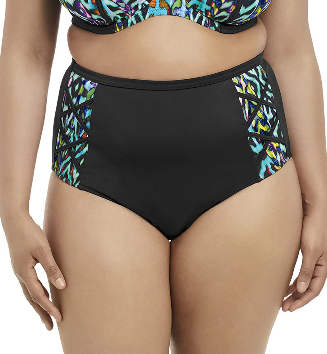 Elomi Swim ES801302 Savaneta UW Plunge Bikini Top - Black - Allure Intimate  Apparel