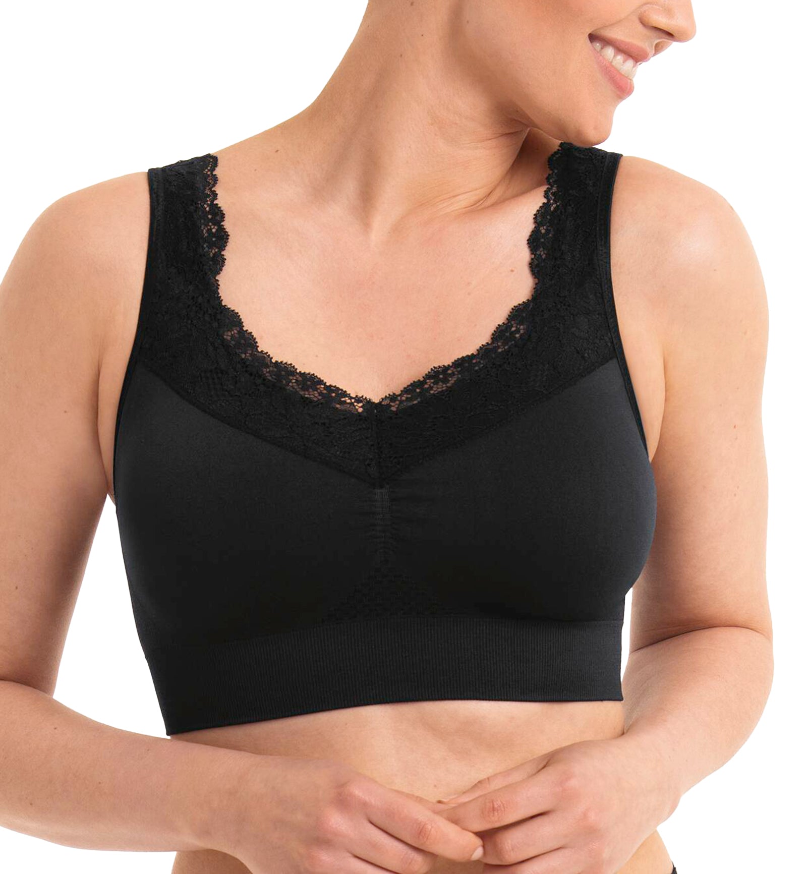 Anita Care Lotta Lace Pocketed Post Mastectomy Bra (5789X),XS,Black - Black,XS