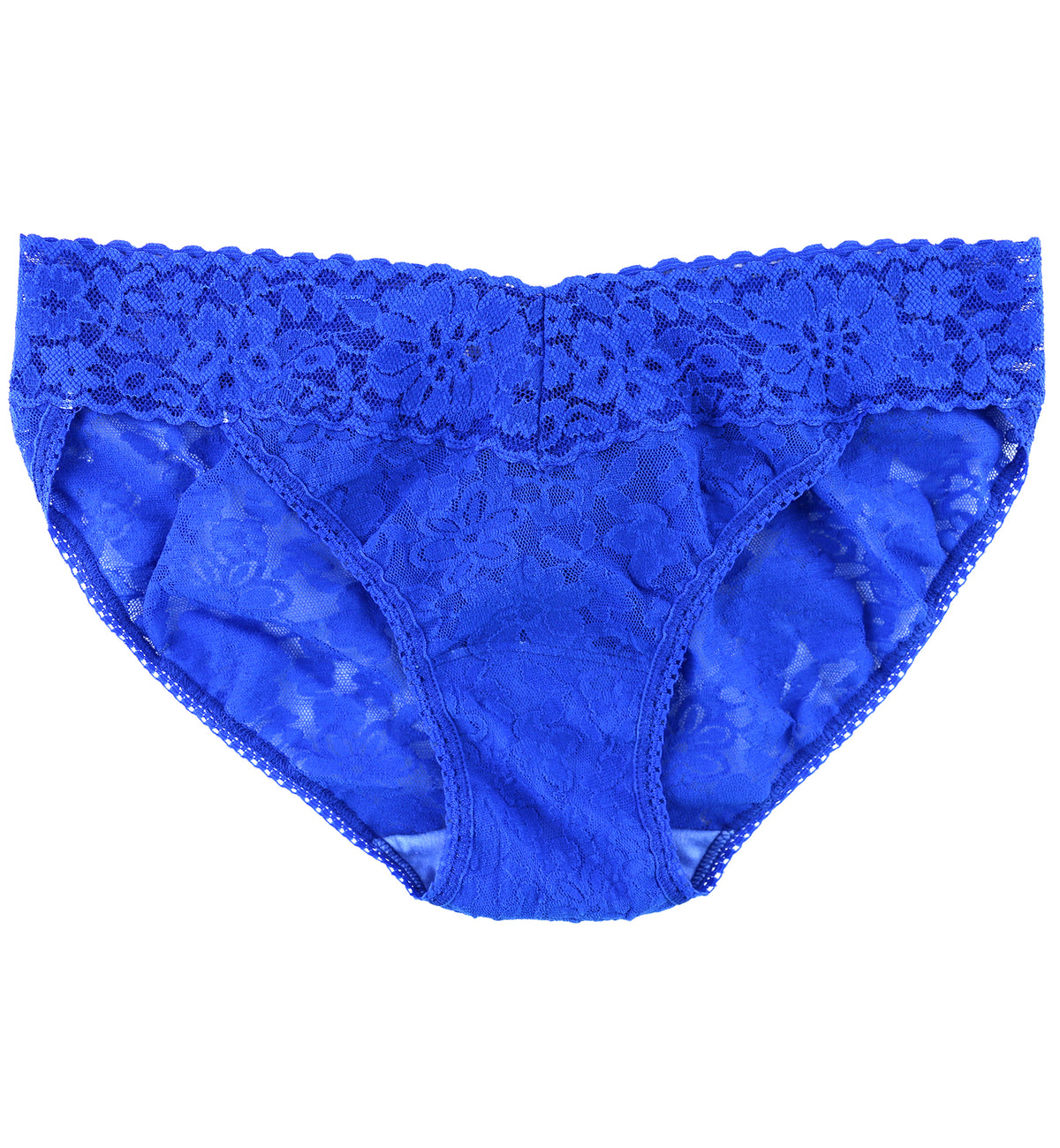 Hanky Panky Daily Lace V-kini (772371P),XS,Bold Blue - Bold Blue,XS