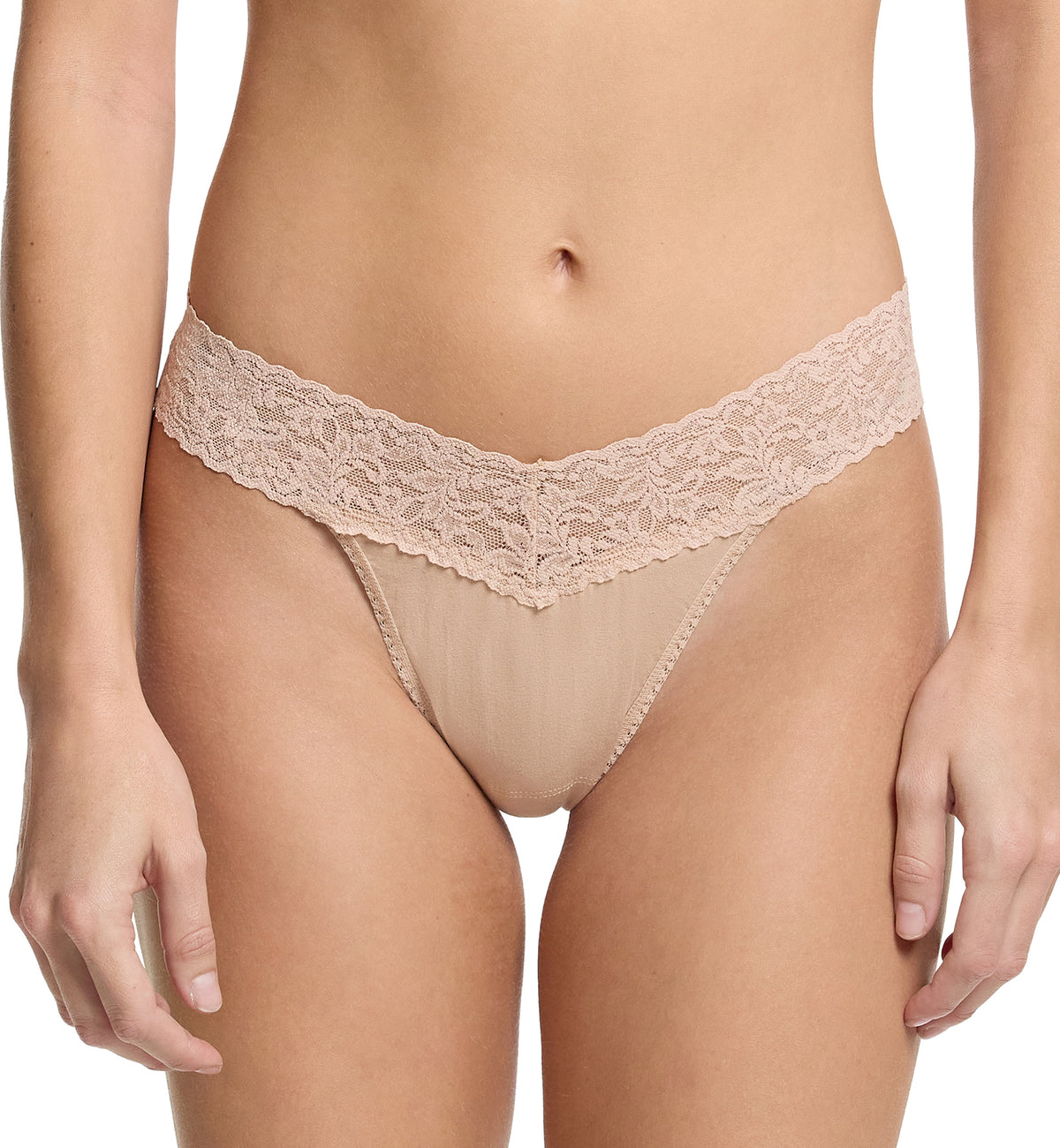 Hanky Panky 3-PACK Cotton Original Rise Thong (8918013PK),Sun Tan/Chai/White - Sun Tan/Chai/White,One Size