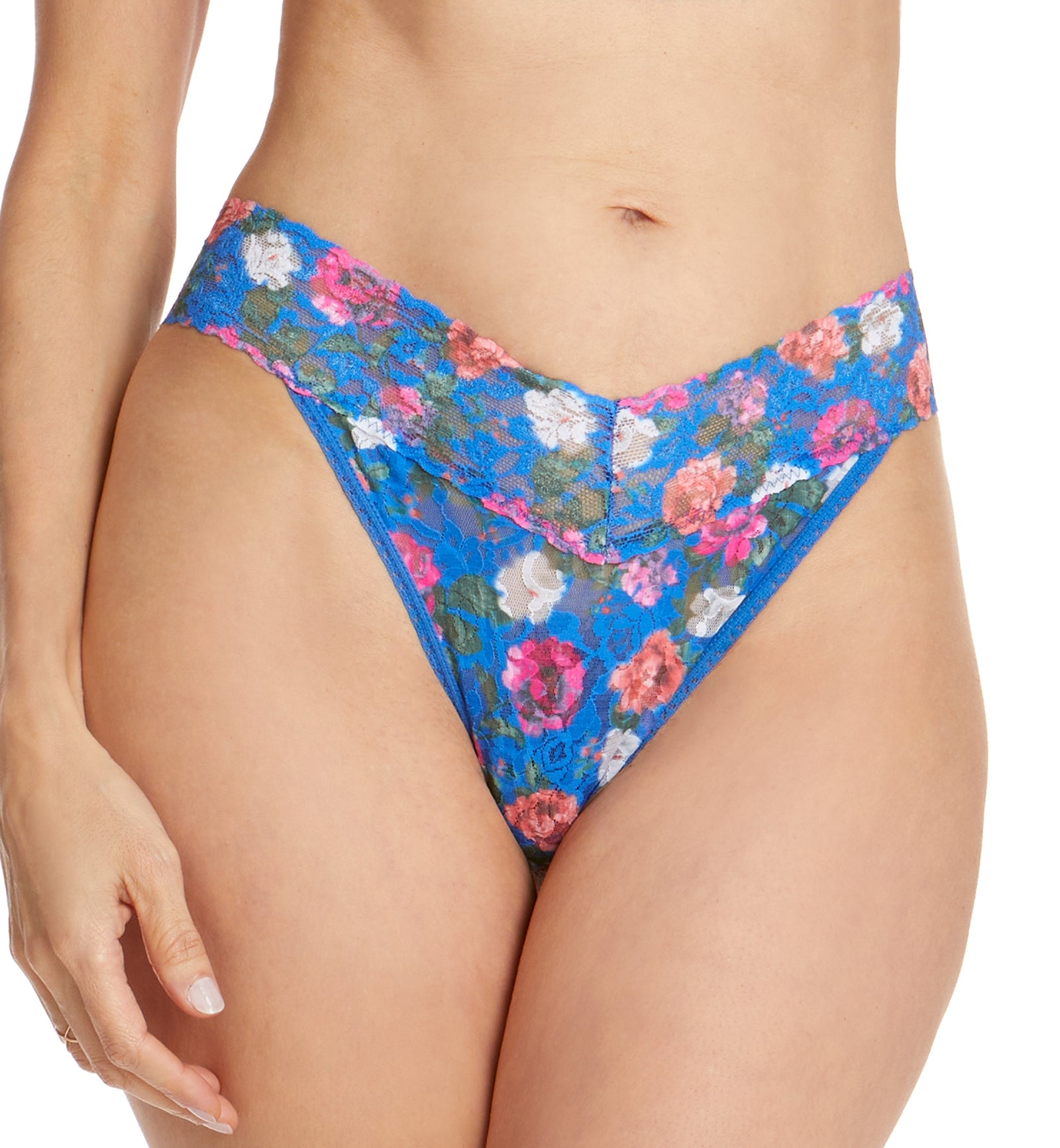 Hanky Panky Signature Lace Printed Original Rise Thong (PR4811P),Versailles - Versailles,One Size