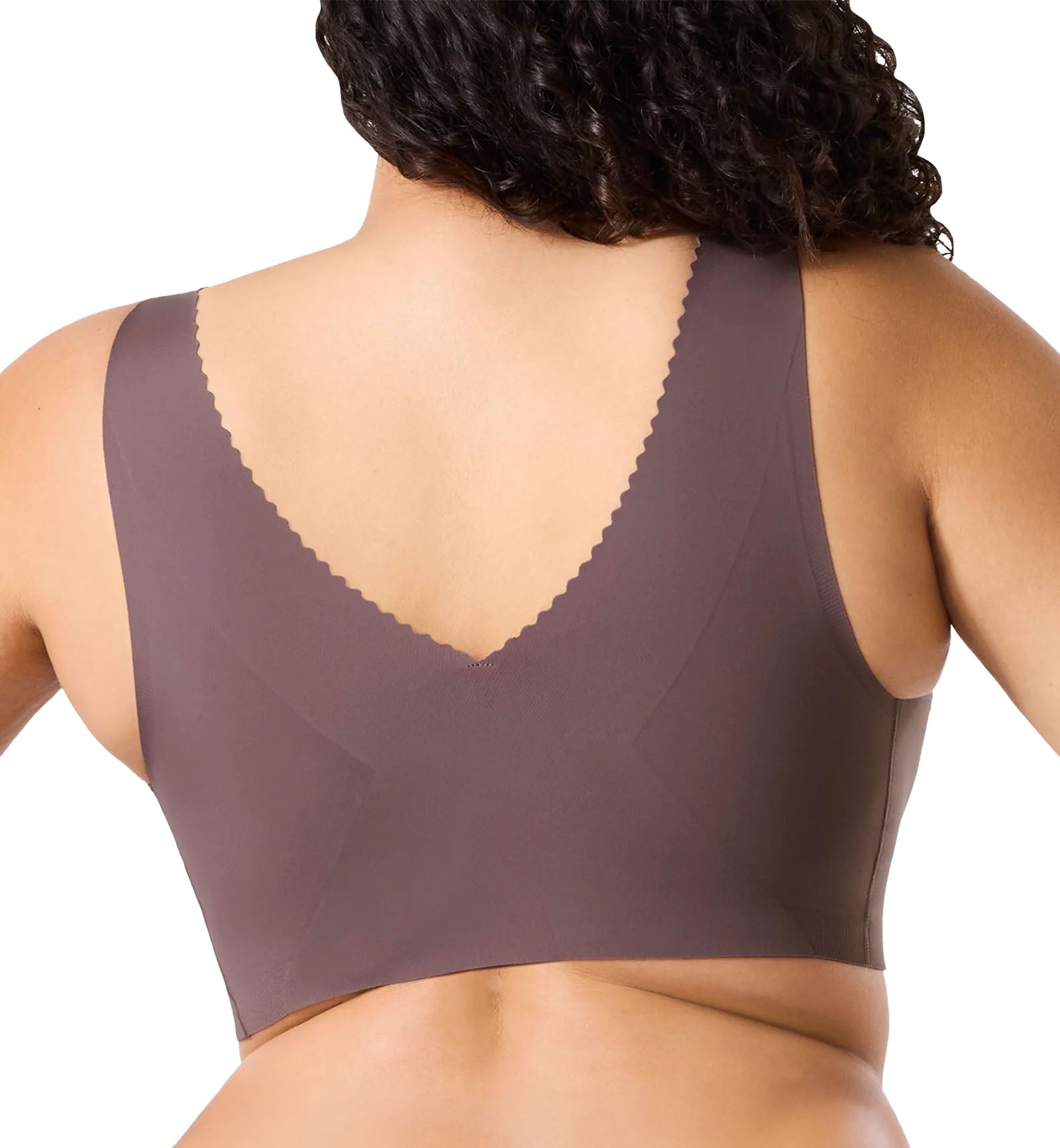 Evelyn & Bobbie EVELYN Deep V-Neck Bralette (1834),Small,Thistle - Thistle,Small