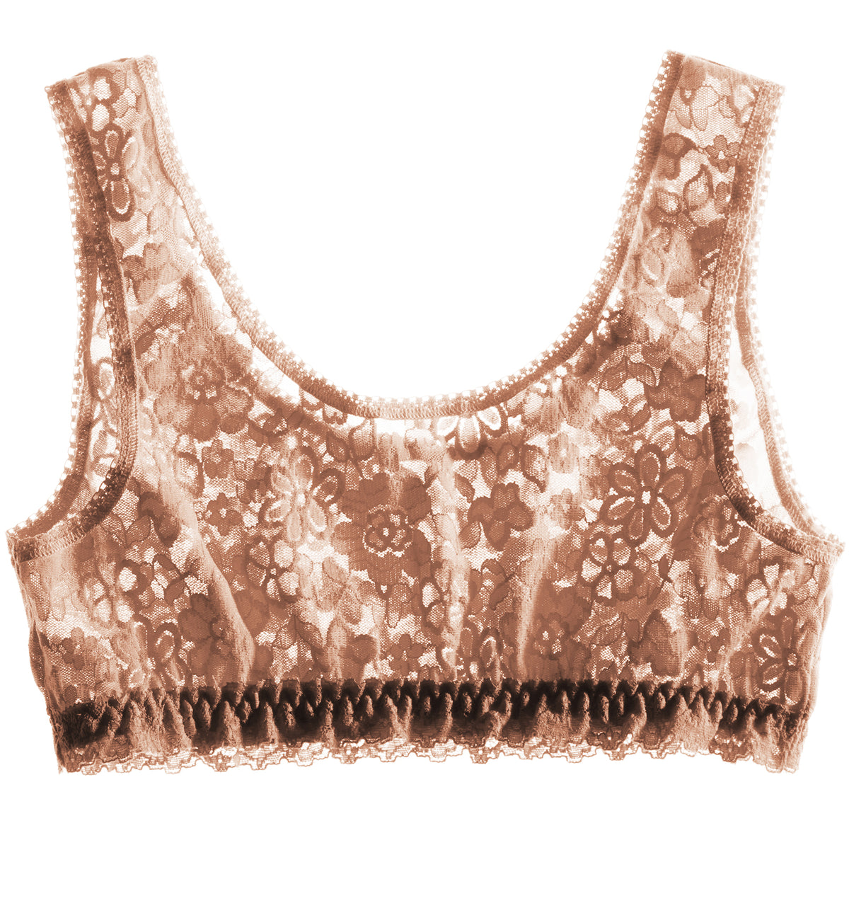 Hanky Panky Daily Lace Scoop Neck Lined Bralette (777991),XS,Taupe - Taupe,XS