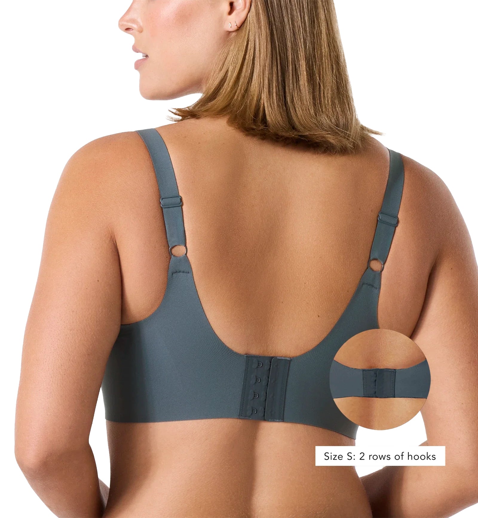 Evelyn & Bobbie BEYOND Adjustable Bra (1863),Small,Slate Grey - Slate Grey,Small