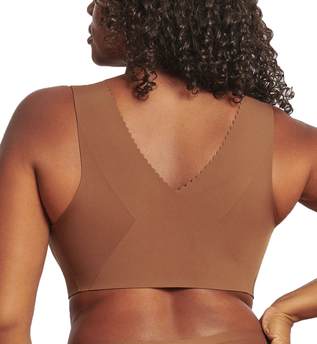 Evelyn & Bobbie EVELYN Deep V-Neck Bralette (1834),Small,Clay - Clay,Small