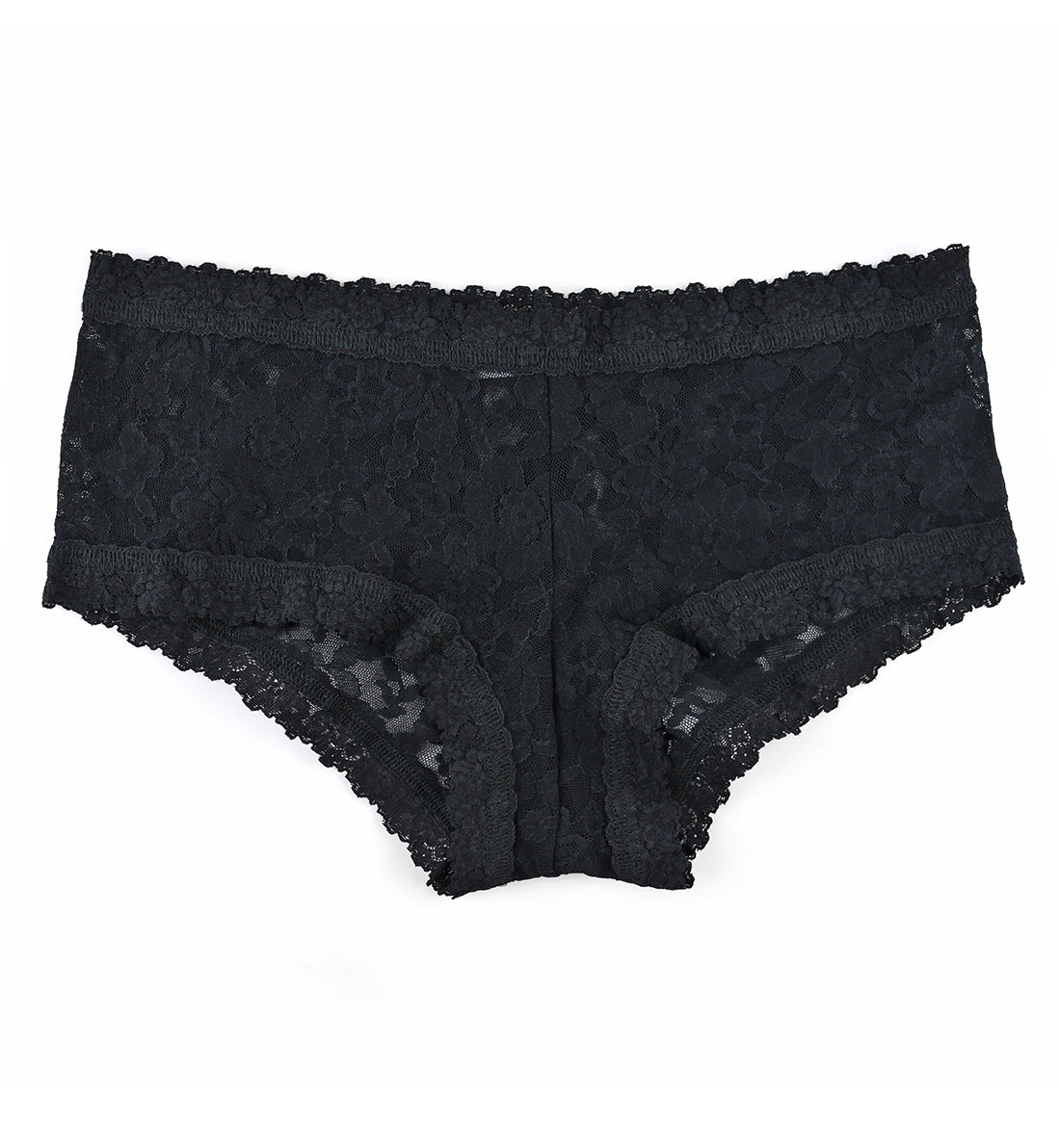 Hanky Panky Daily Lace Boyshort PLUS (771201X),1X,Black - Black,1X