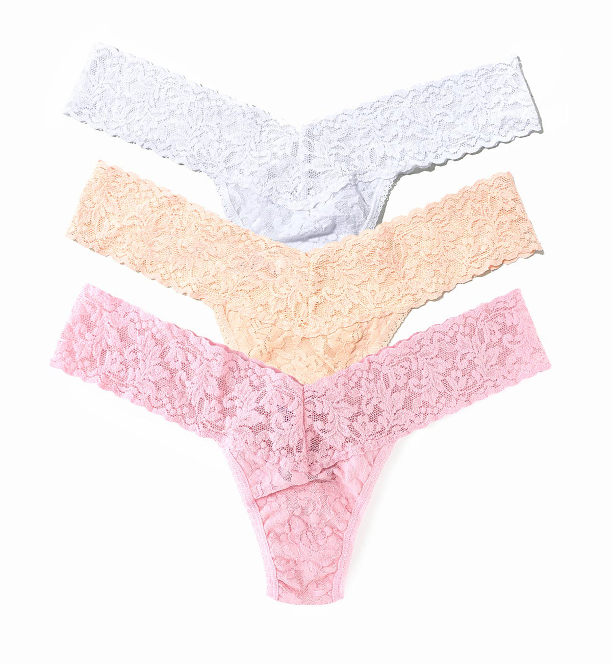 Hanky Panky 3-PACK Signature Lace Low Rise Thong (49113PK),MVAF - MVAF,One Size