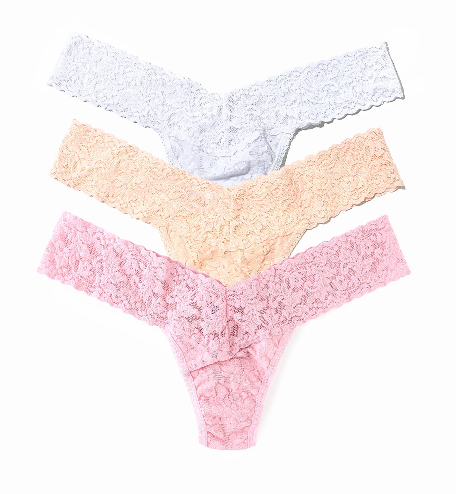 Hanky Panky 3-PACK Signature Lace Low Rise Thong (49113PK),MVAF - MVAF,One Size