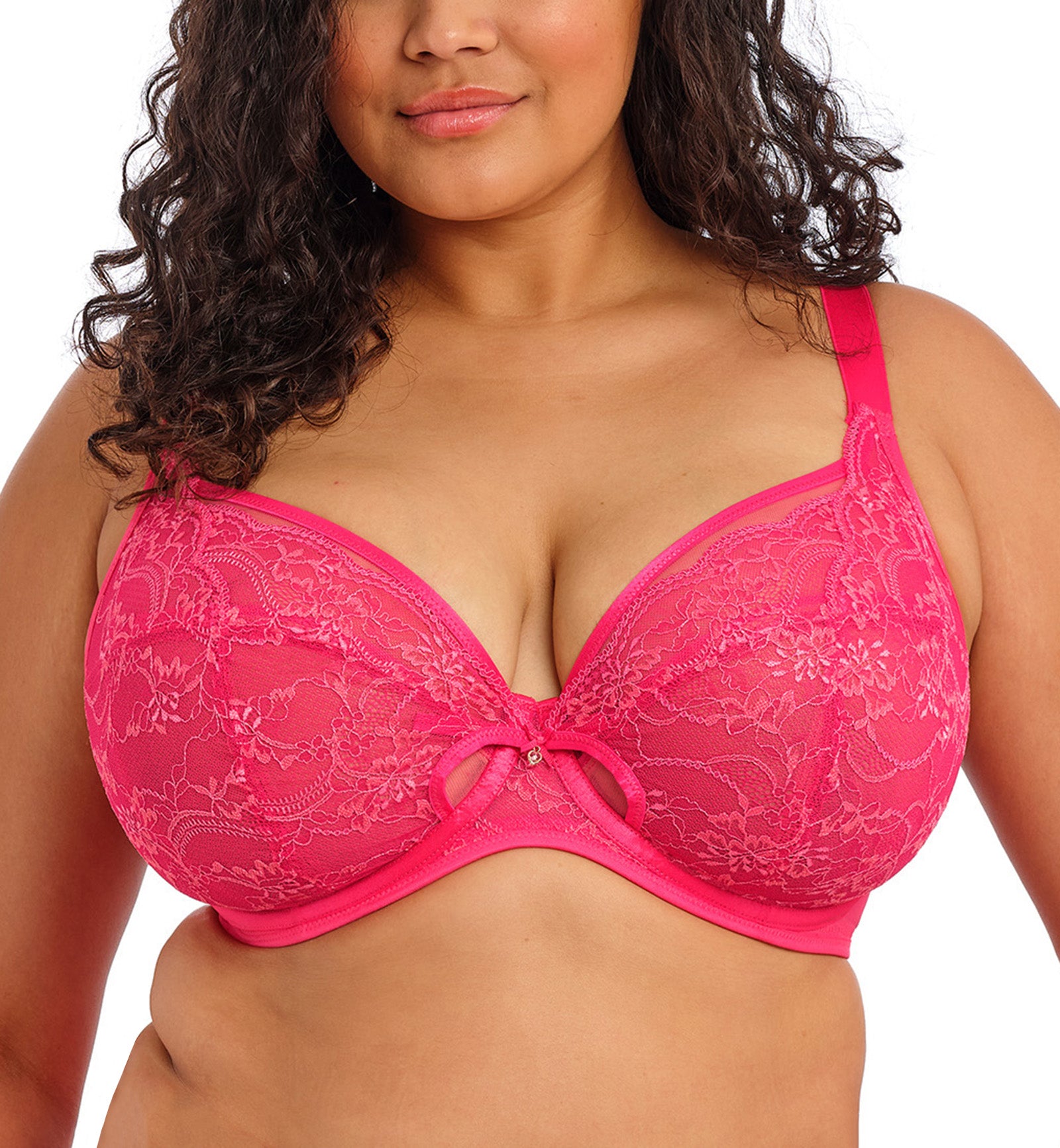 Elomi Darcie Plunge Underwire Bra (302902),32GG,Azalea - Azalea,32GG