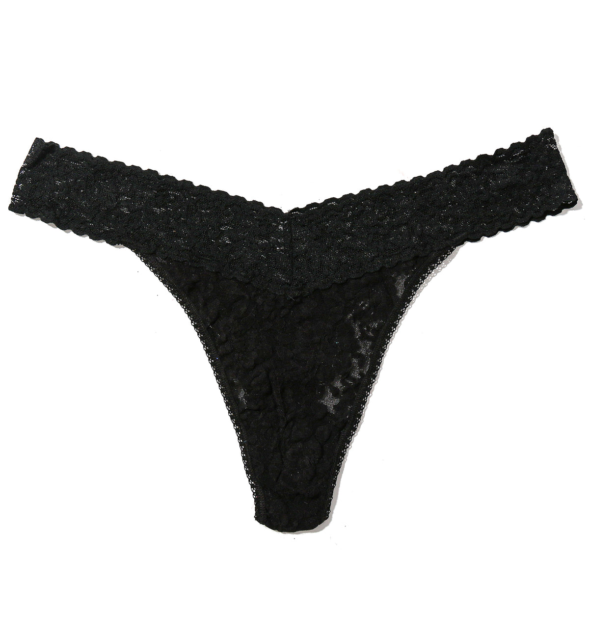 Hanky Panky Signature Lace Original Rise Thong PLUS (4811X),Black - Black,Plus Size