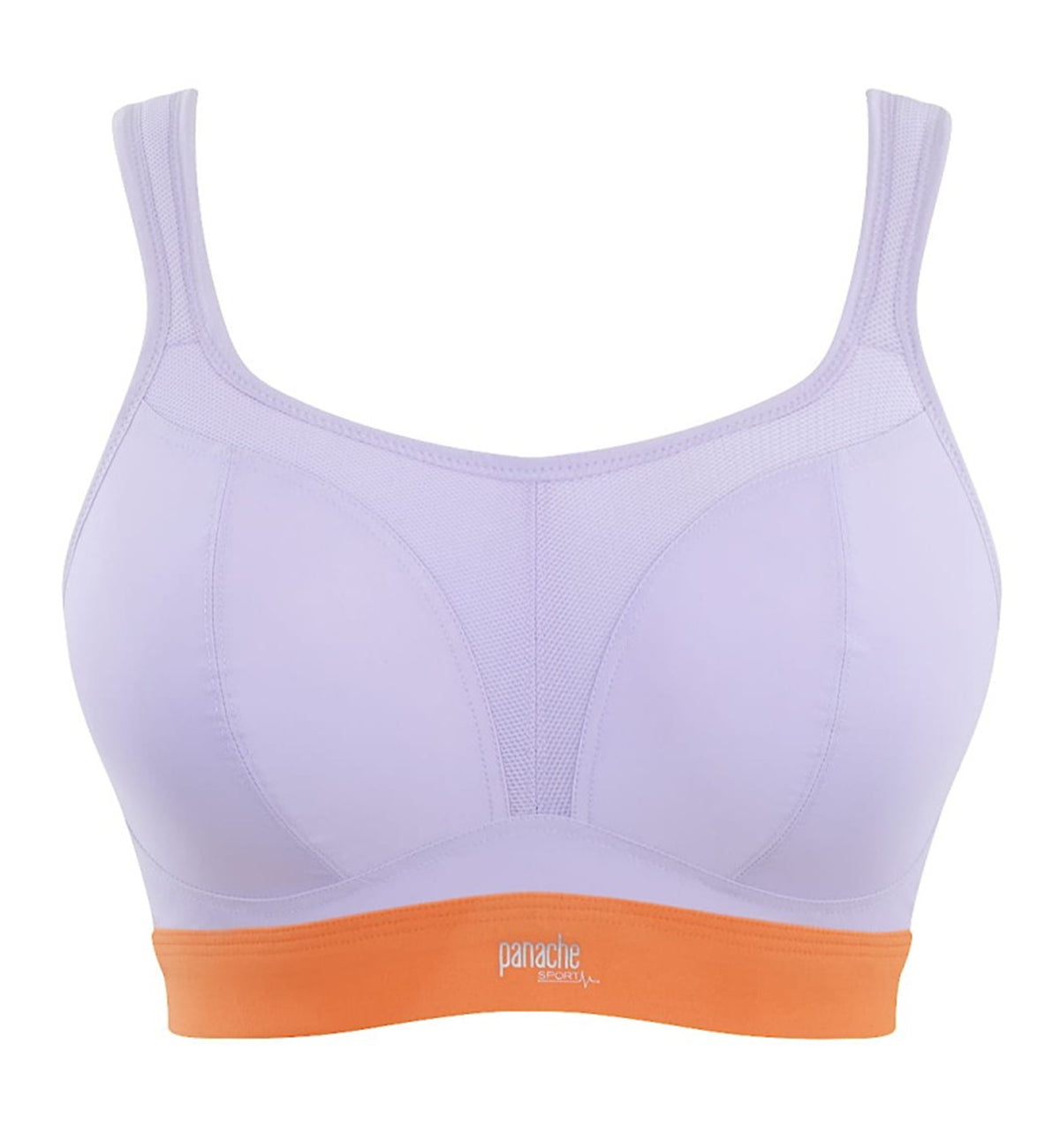 Panache Boundless Racerback Non-Wire Sports Bra (7341),28F,Lilac/Orange - Lilac/Orange,28F